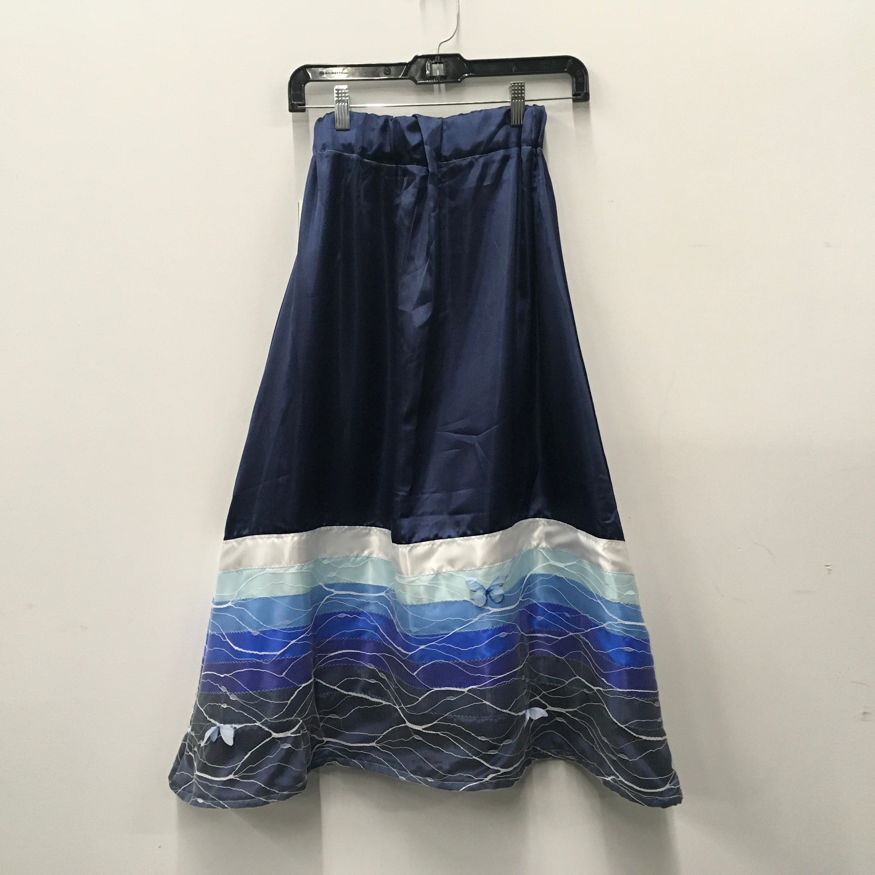 Satin Ribbon Skirt with Half Overlay