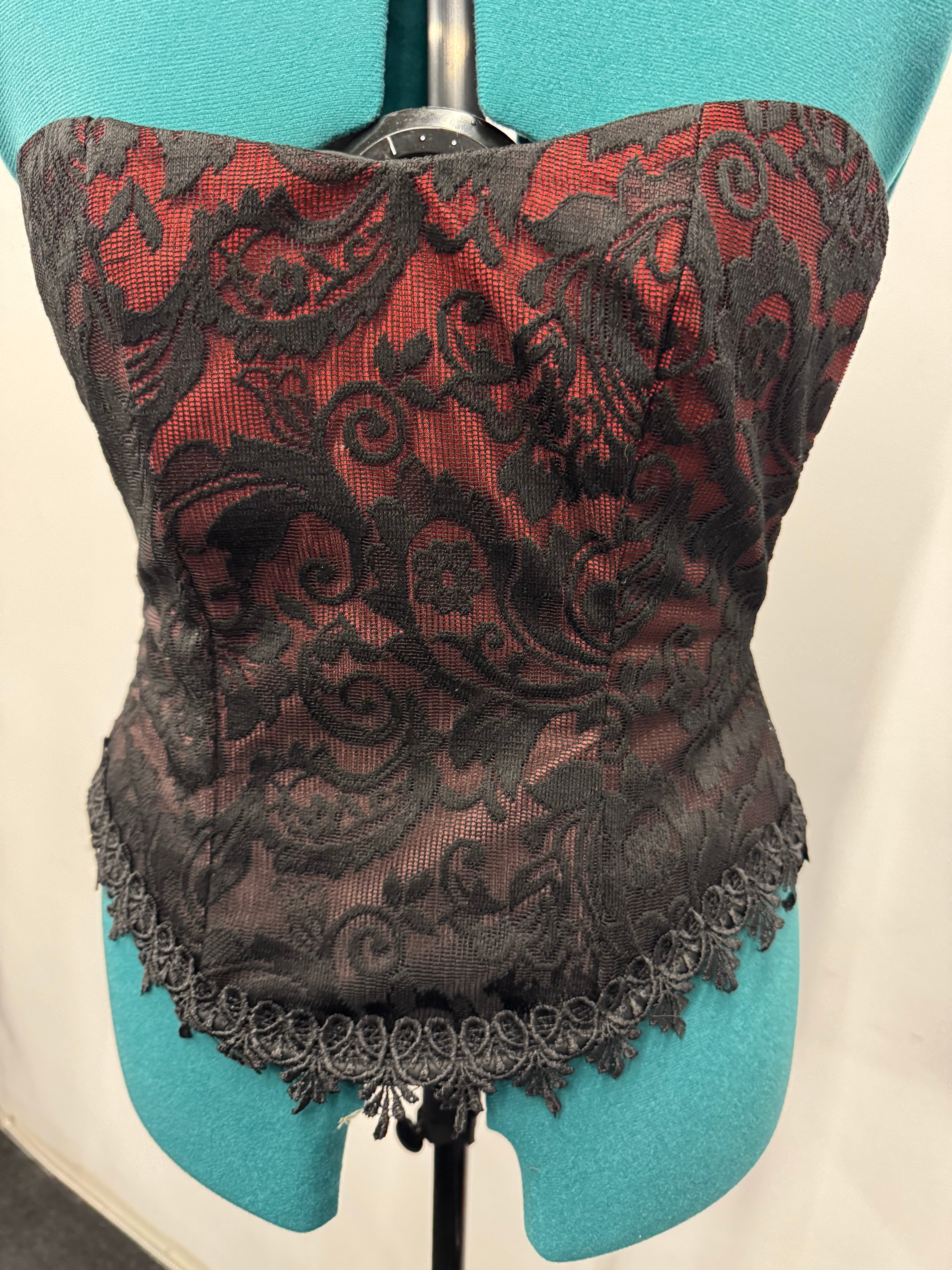 Black and Red Corset