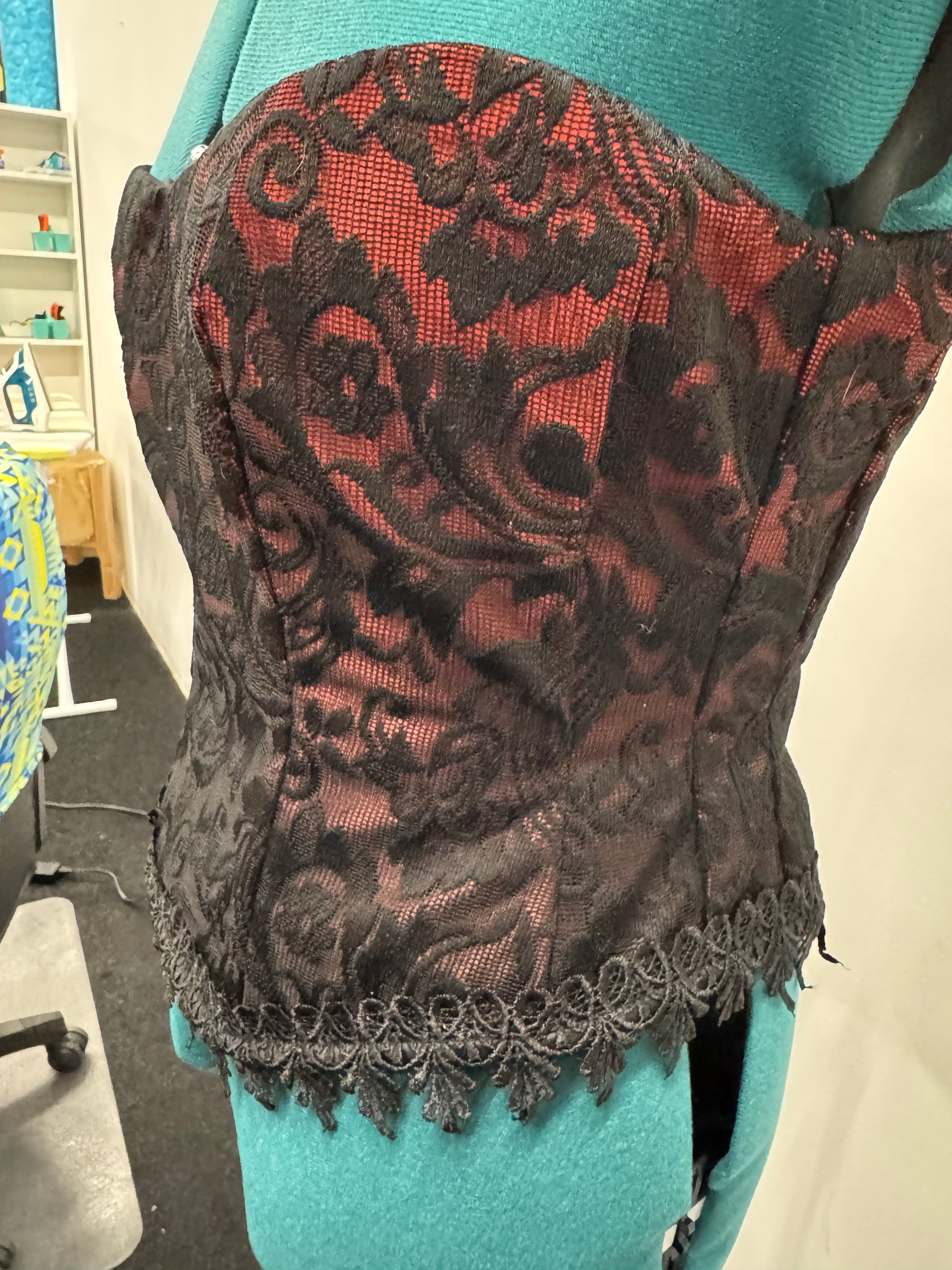 Black and Red Corset