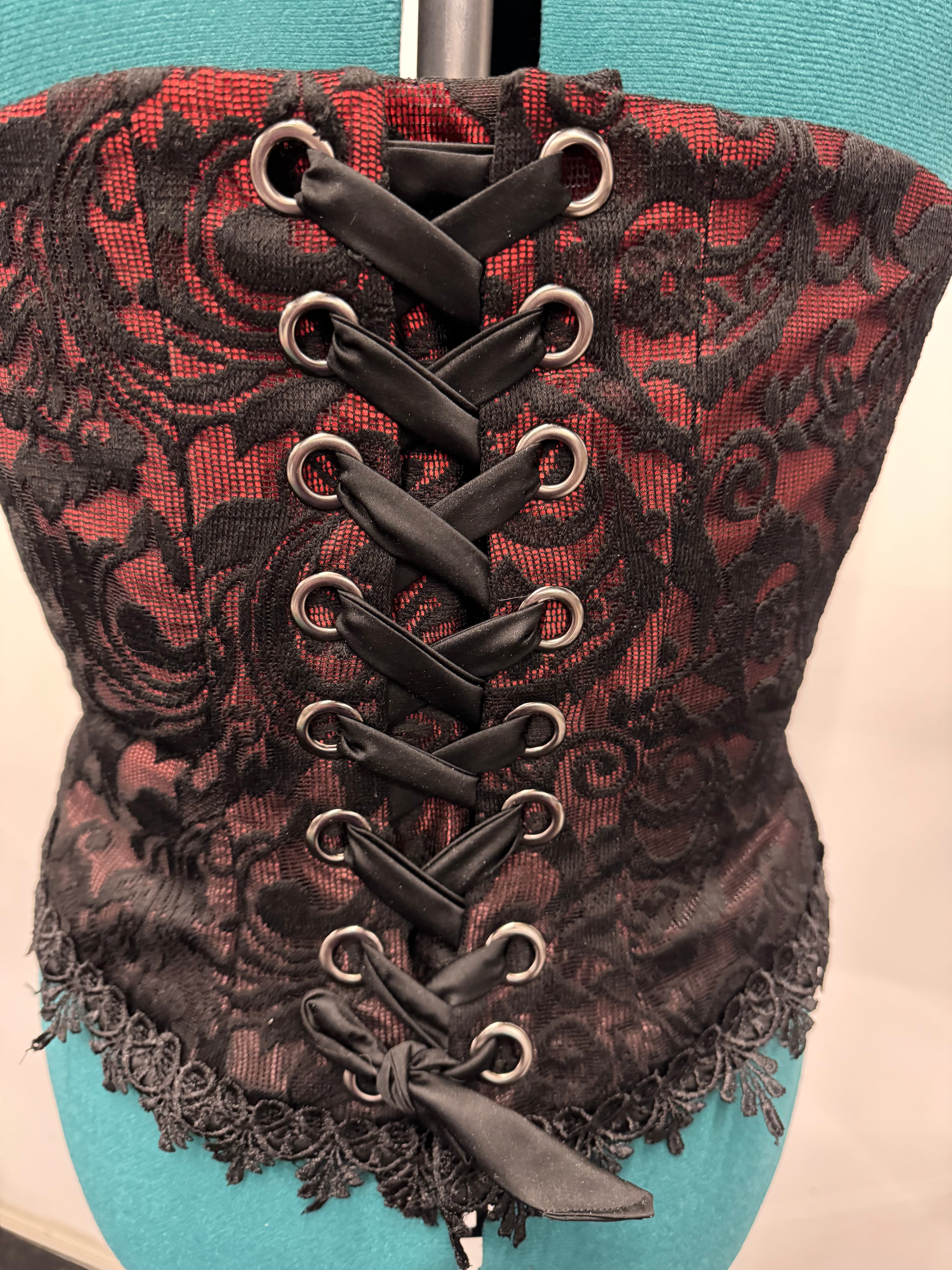 Black and Red Corset