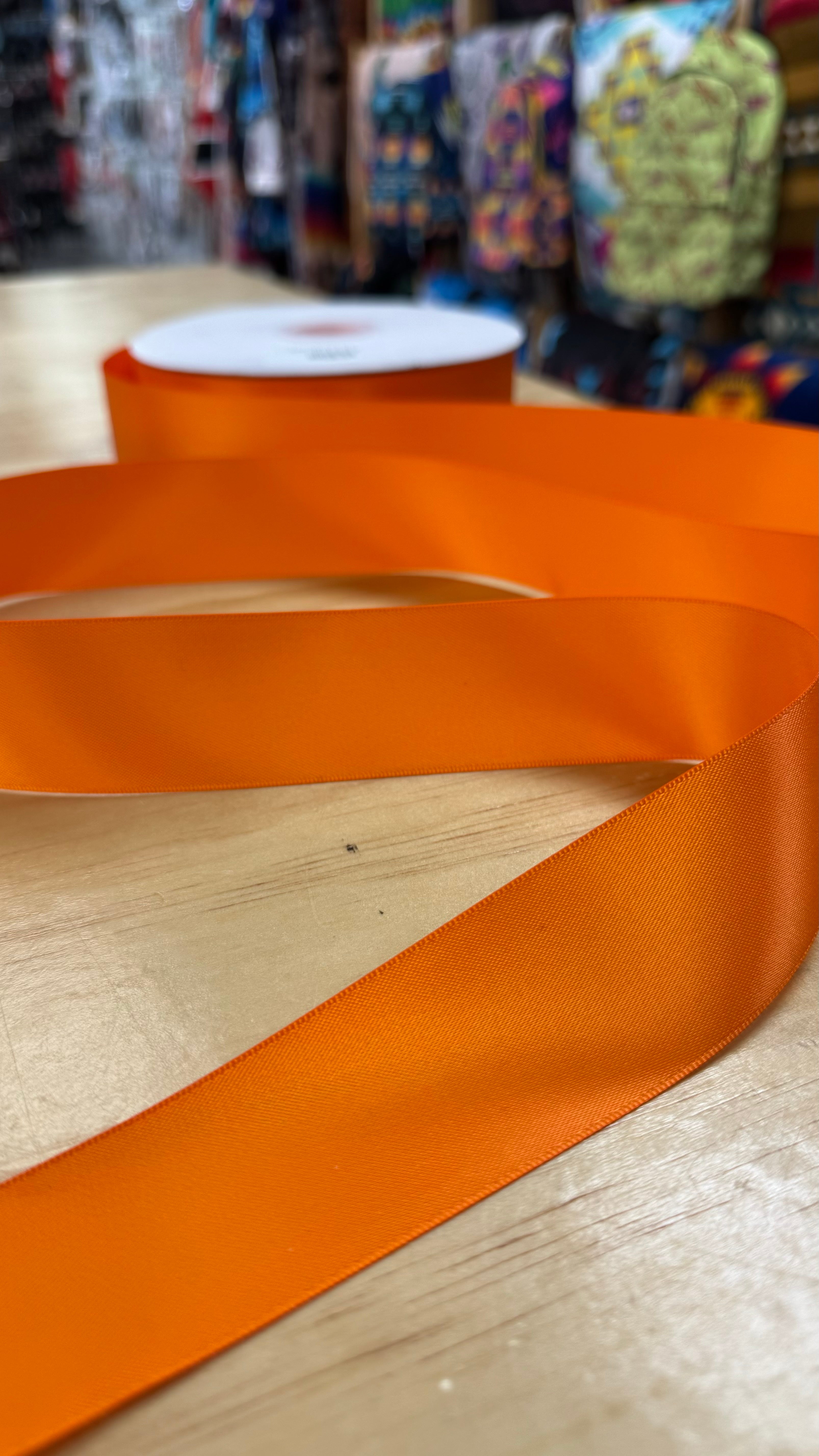 Russet Orange 1.5 Inch Double Face Satin Ribbon 100 Yard Roll