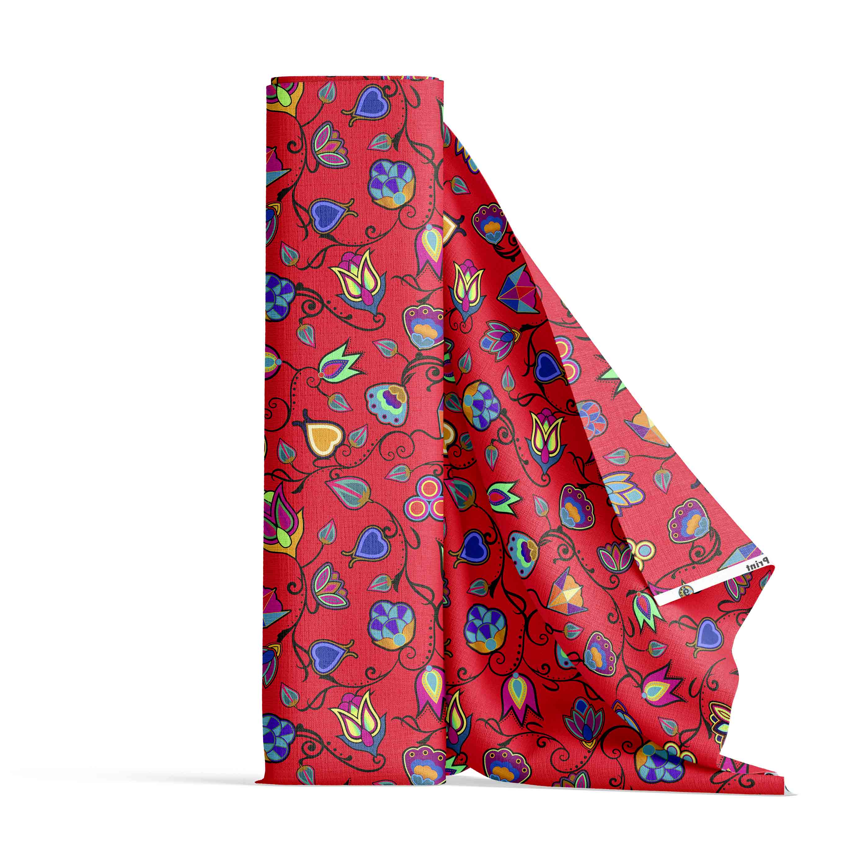 Indigenous Paisley Dahlia Cotton Poplin Fabric by the Yard