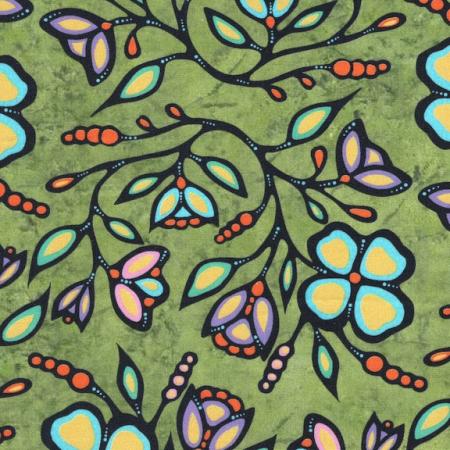 Jackie Traverse Ojibway Florals Green 03