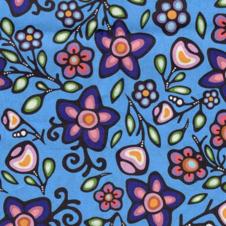 Jackie Traverse Ojibway Florals Turquoise 04