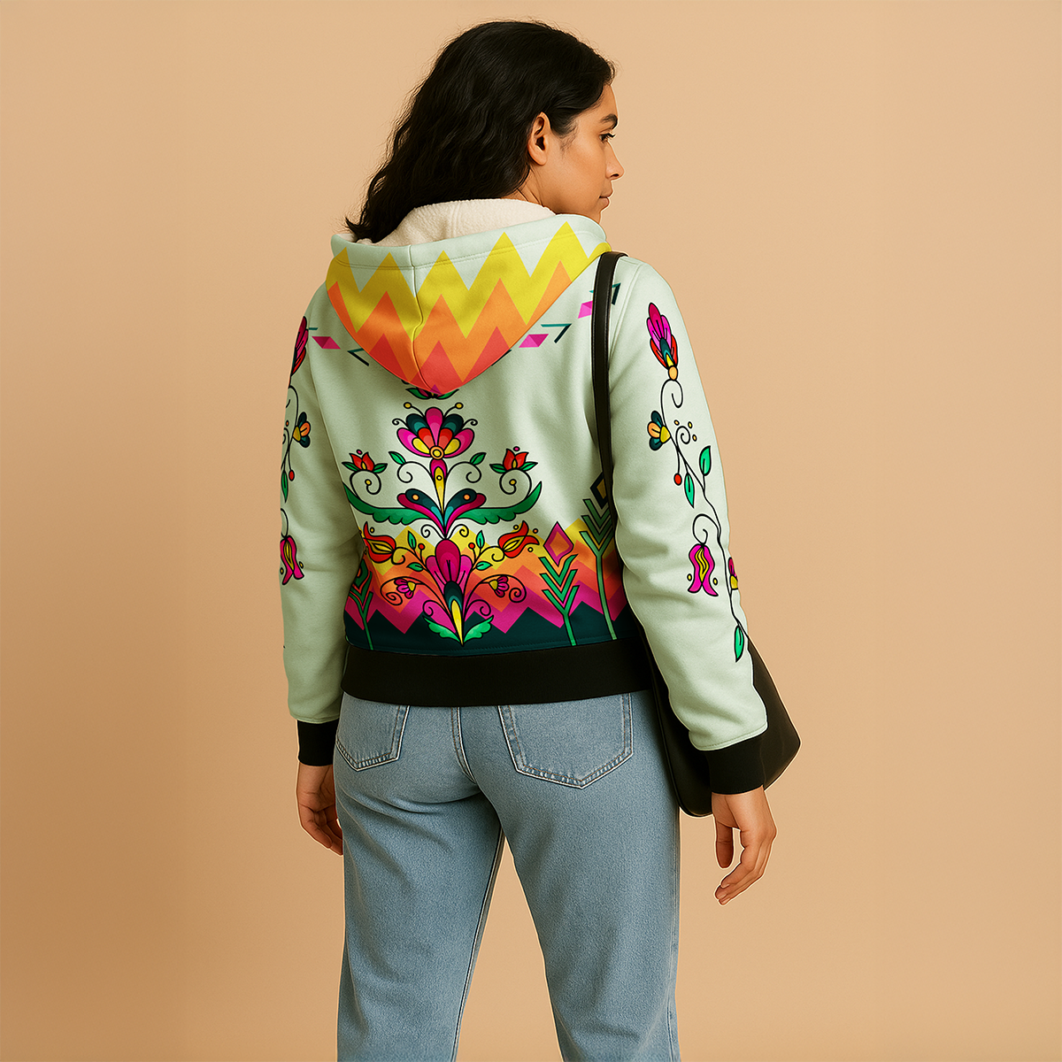 Autumn Kinship Wreath Women's Sherpa Hoodie