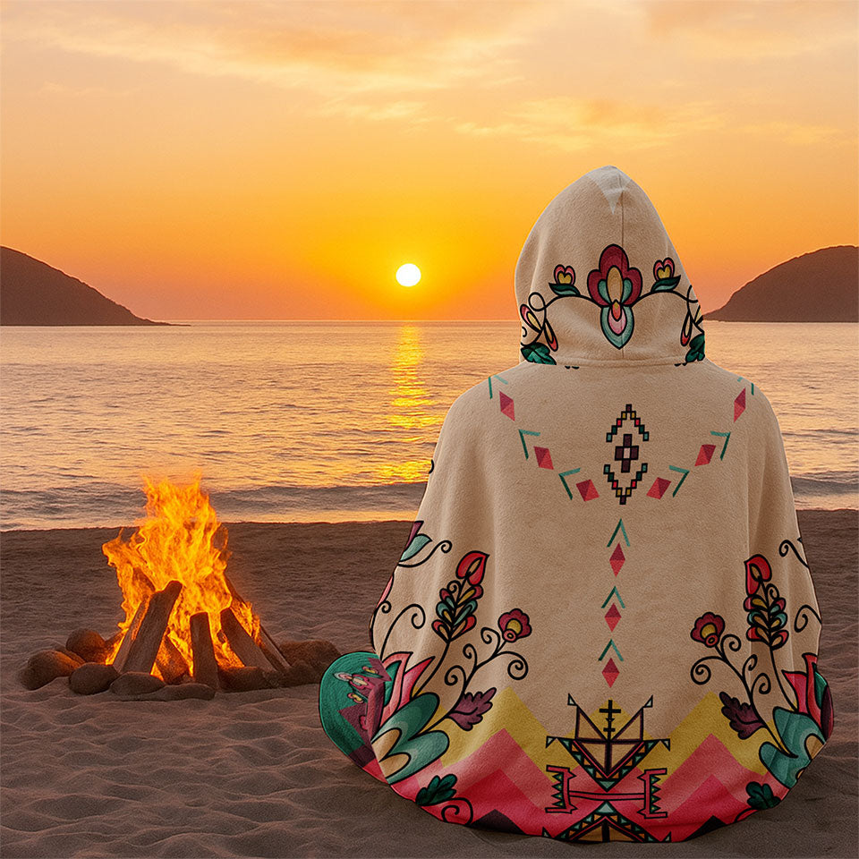Golden Harvest Bloom Hooded Blanket