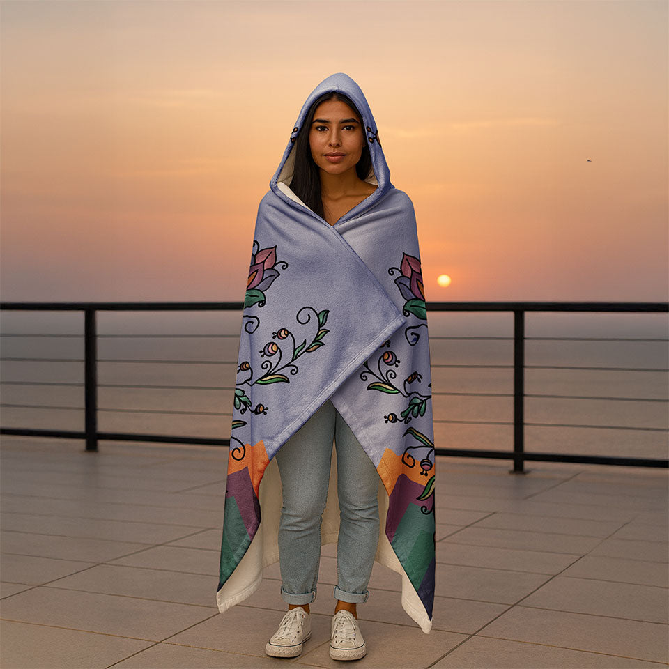 Rust & Ember Flower Song Hooded Blanket