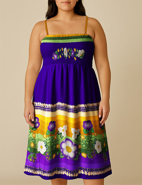 Midnight Moss Bloom Aubergine 1 Smock Top Dress