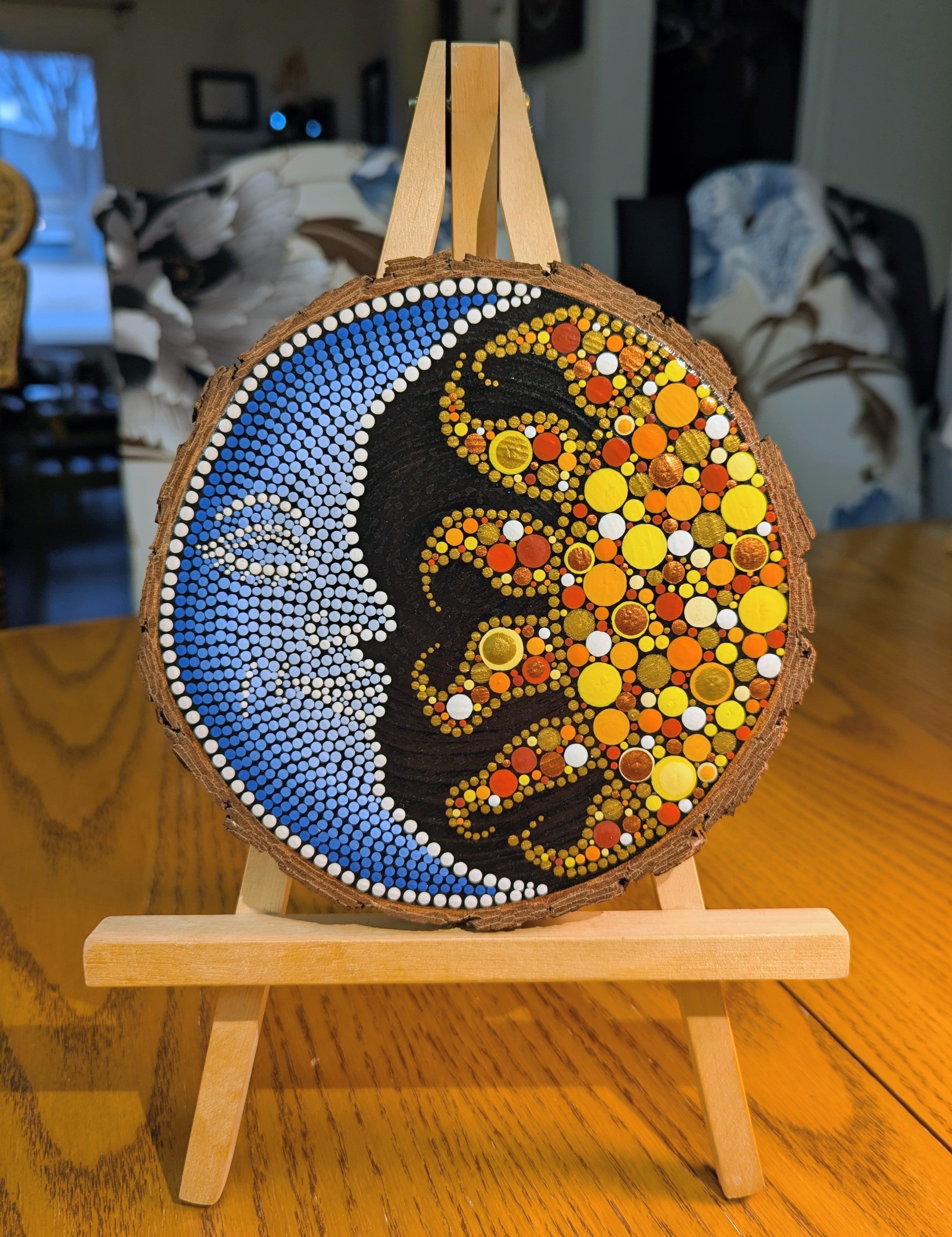 Dana Lisa Joy Large Wood Slice Paintings