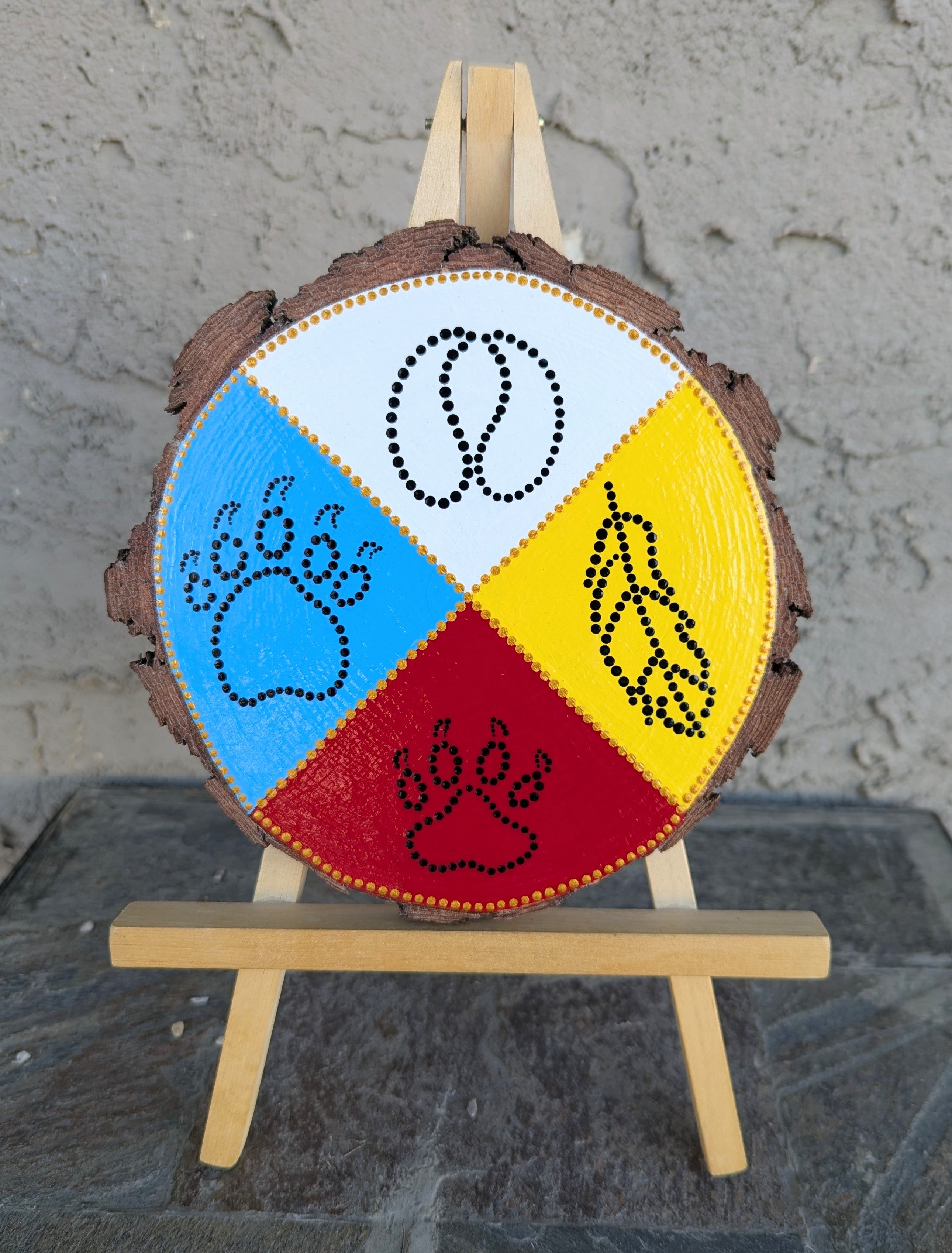 Dana Lisa Joy Wood Slice Paintings