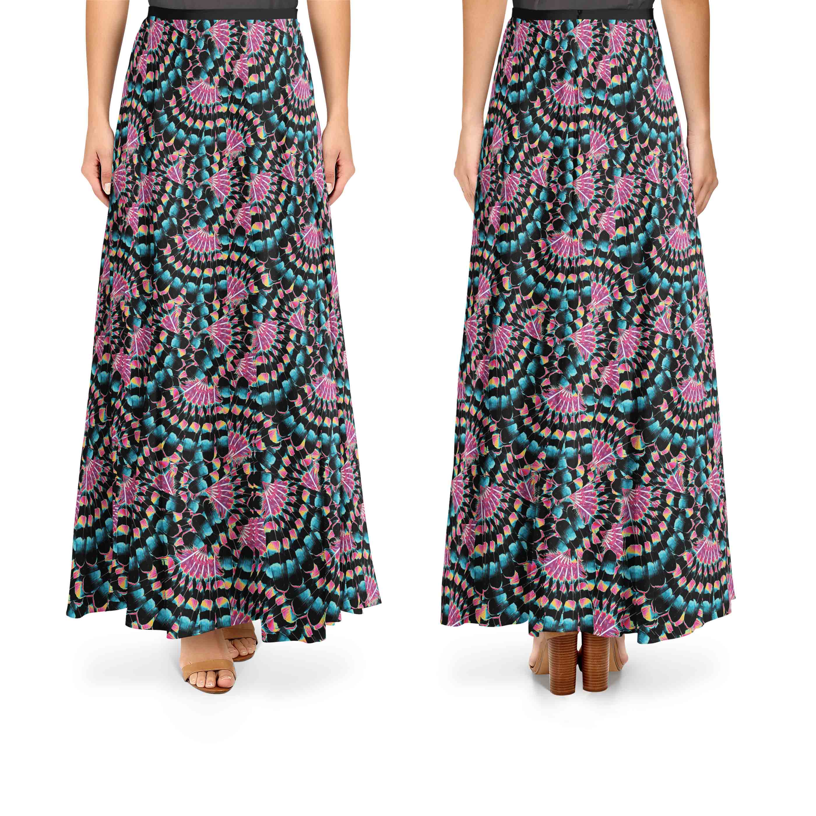 Hawk Feathers Heat Map Cotton Poplin Fabric By the Yard
