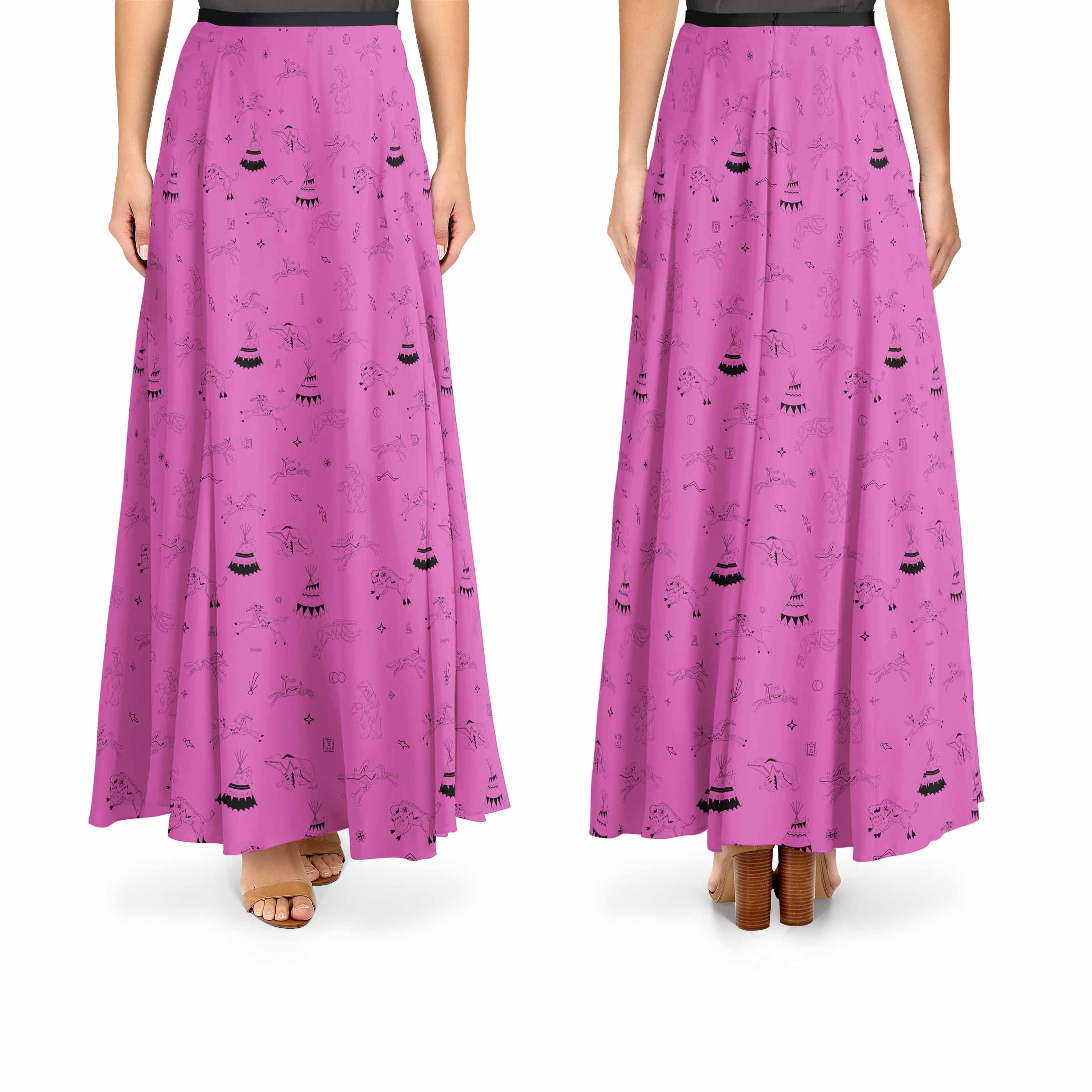 Ledger Dabbles Magenta Satin Fabric