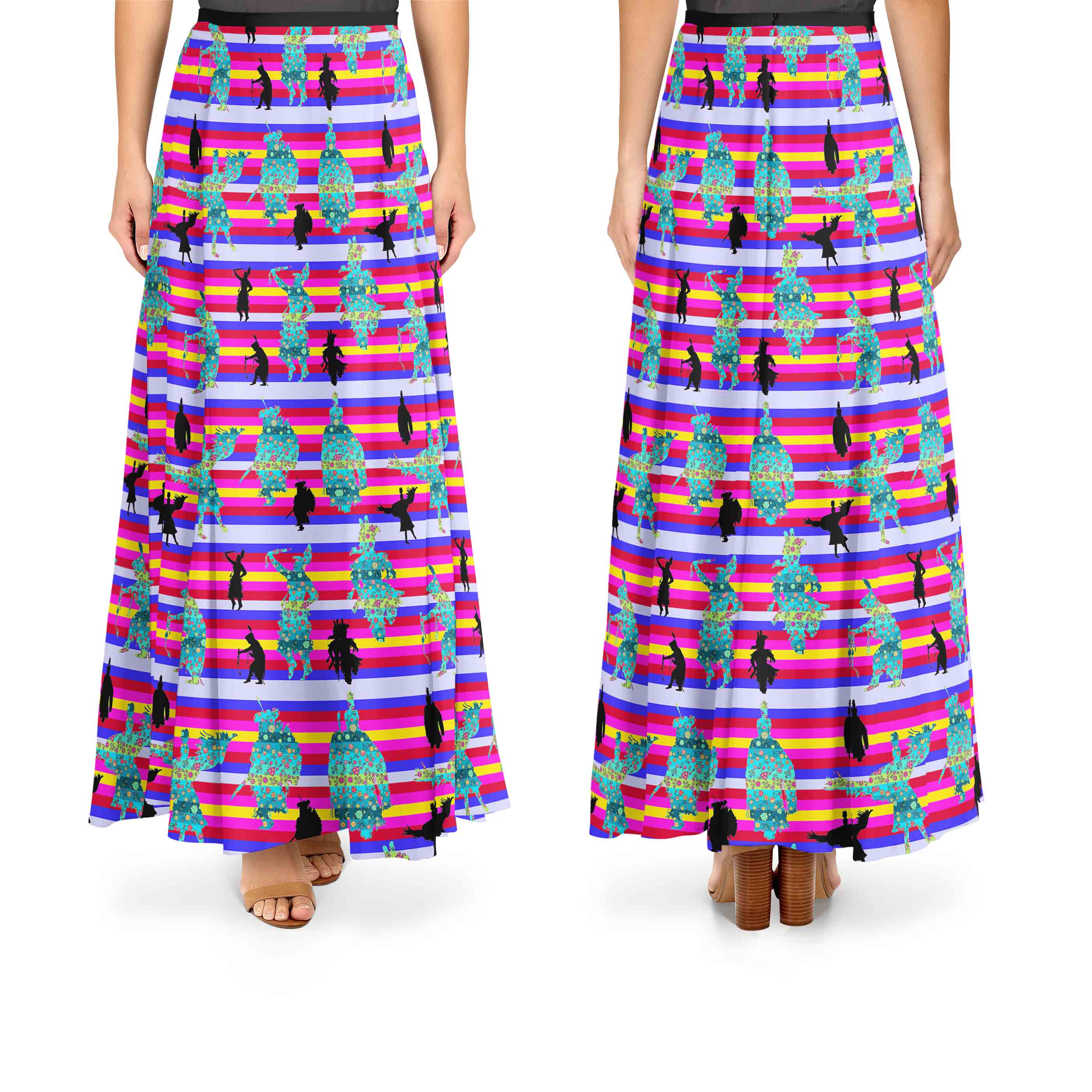 Dancers Sky Dance Cotton Poplin Fabric By the Yard