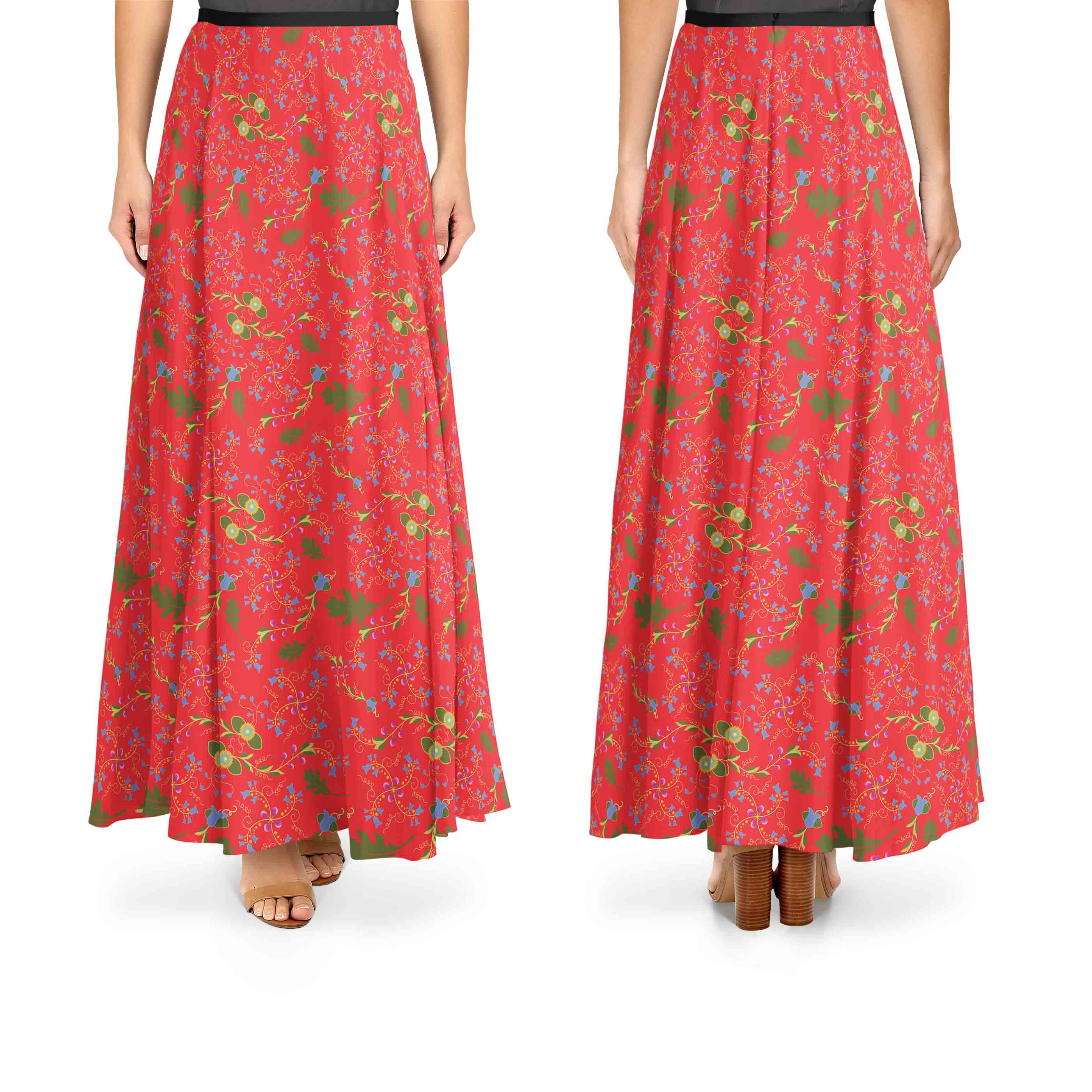 Vine Life Scarlet Cotton Poplin Fabric By the Yard