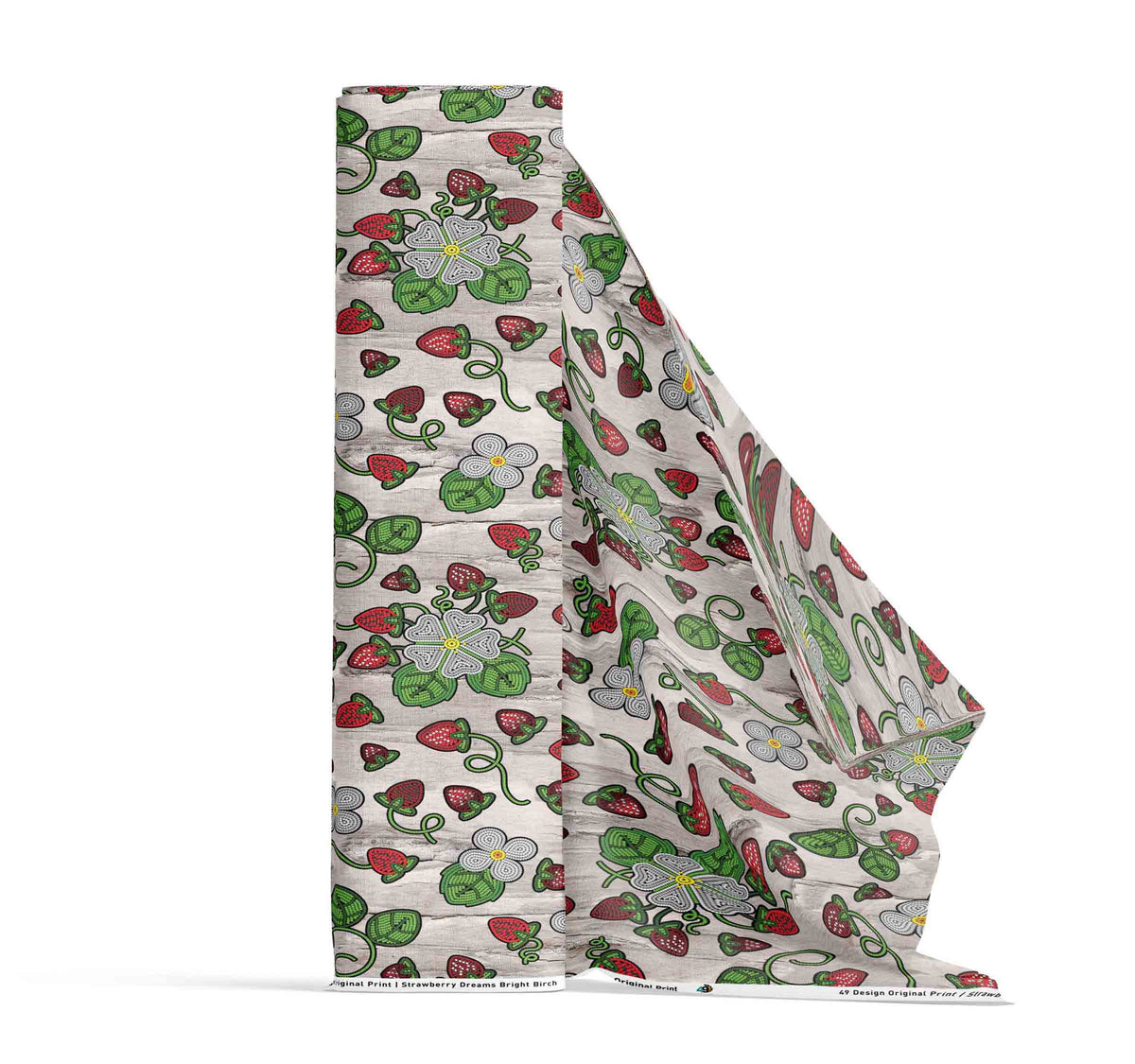 Strawberry Dreams Bright Birch Cotton Poplin