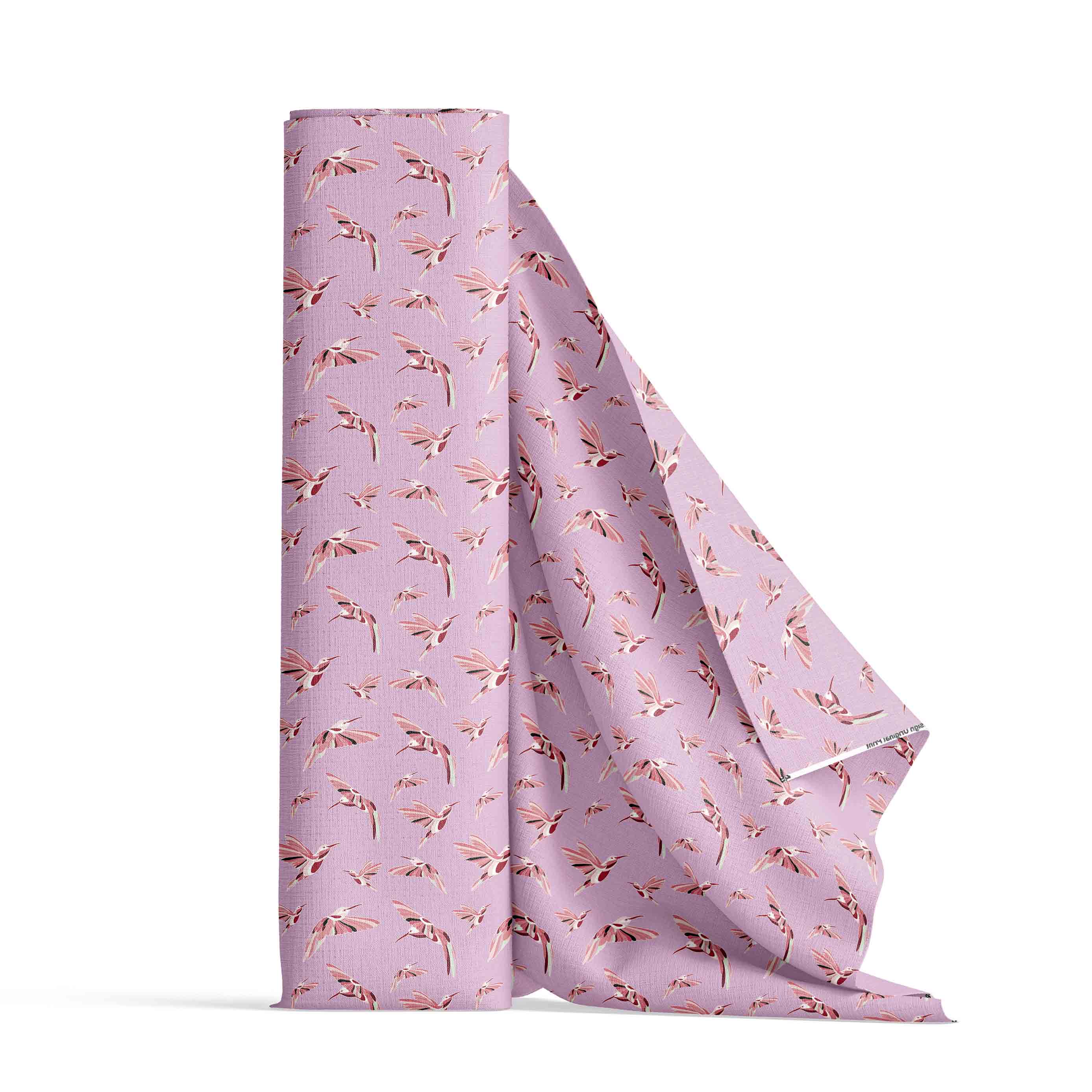 Strawberry Pink Cotton Poplin Fabric By the Yard