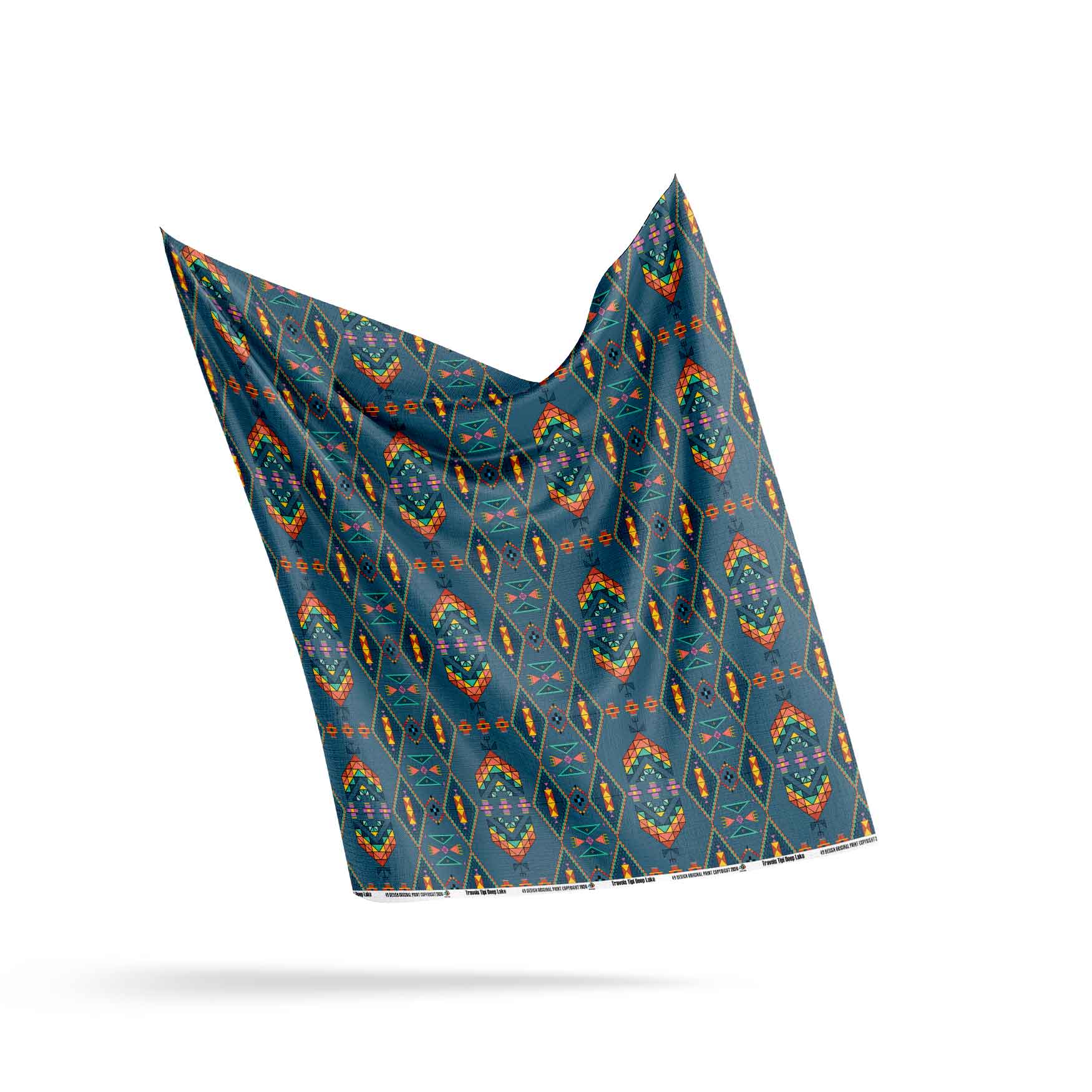 Travois Tipi Deep Lake Cotton Fabric