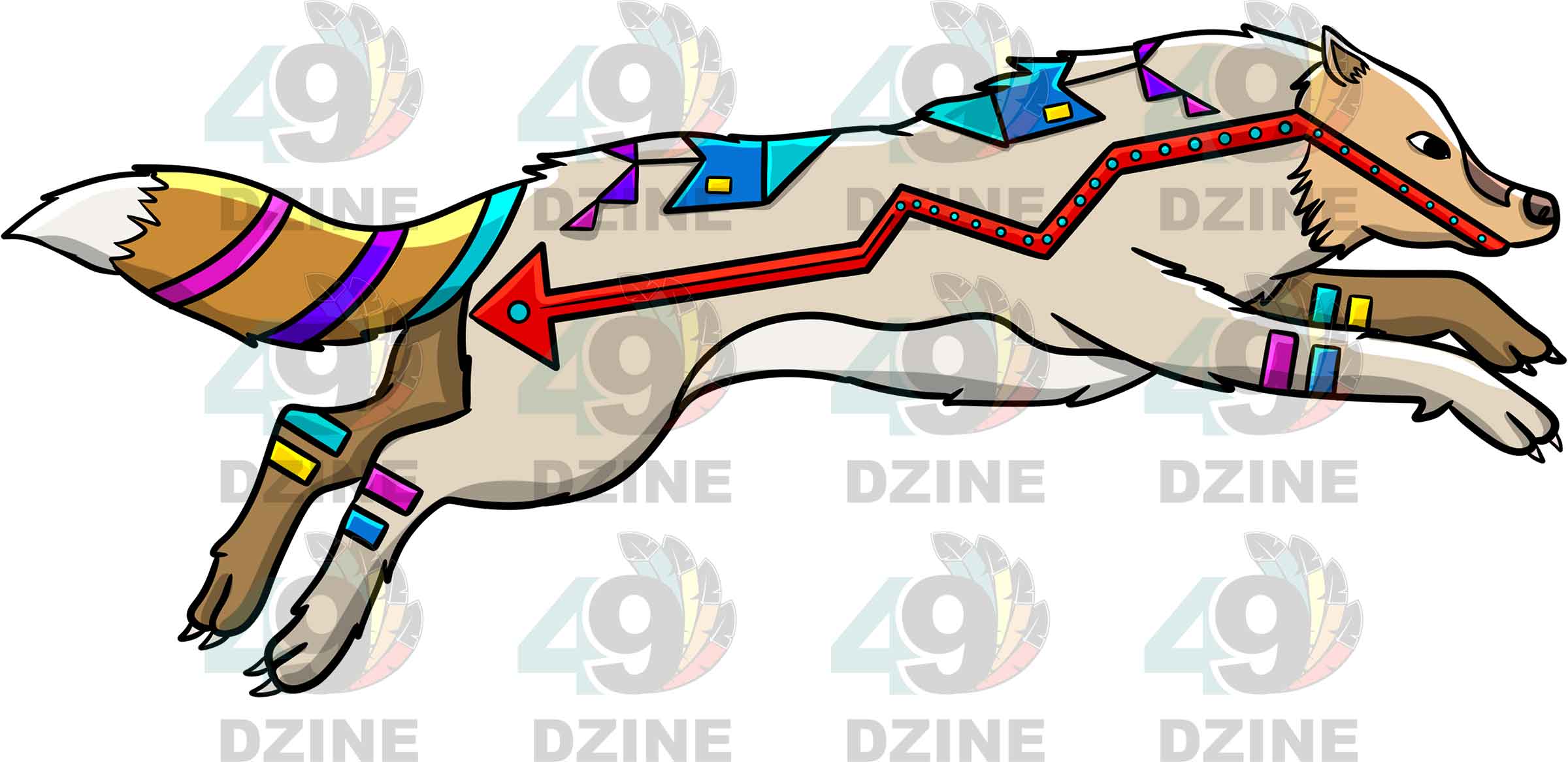 Wolf 1 Colored Sticker