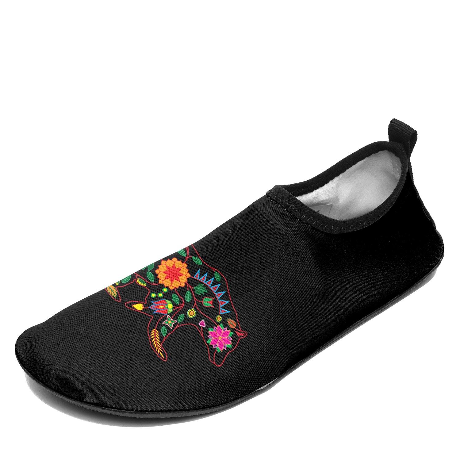 Floral Bear Sockamoccs Slip On Shoes 49 Dzine