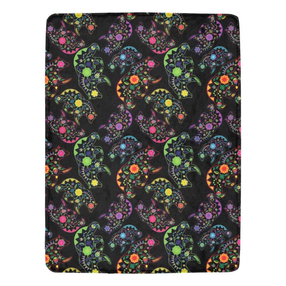 Floral Bear Ultra-Soft Micro Fleece Blanket 60"x80" Ultra-Soft Blanket 60''x80'' e-joyer