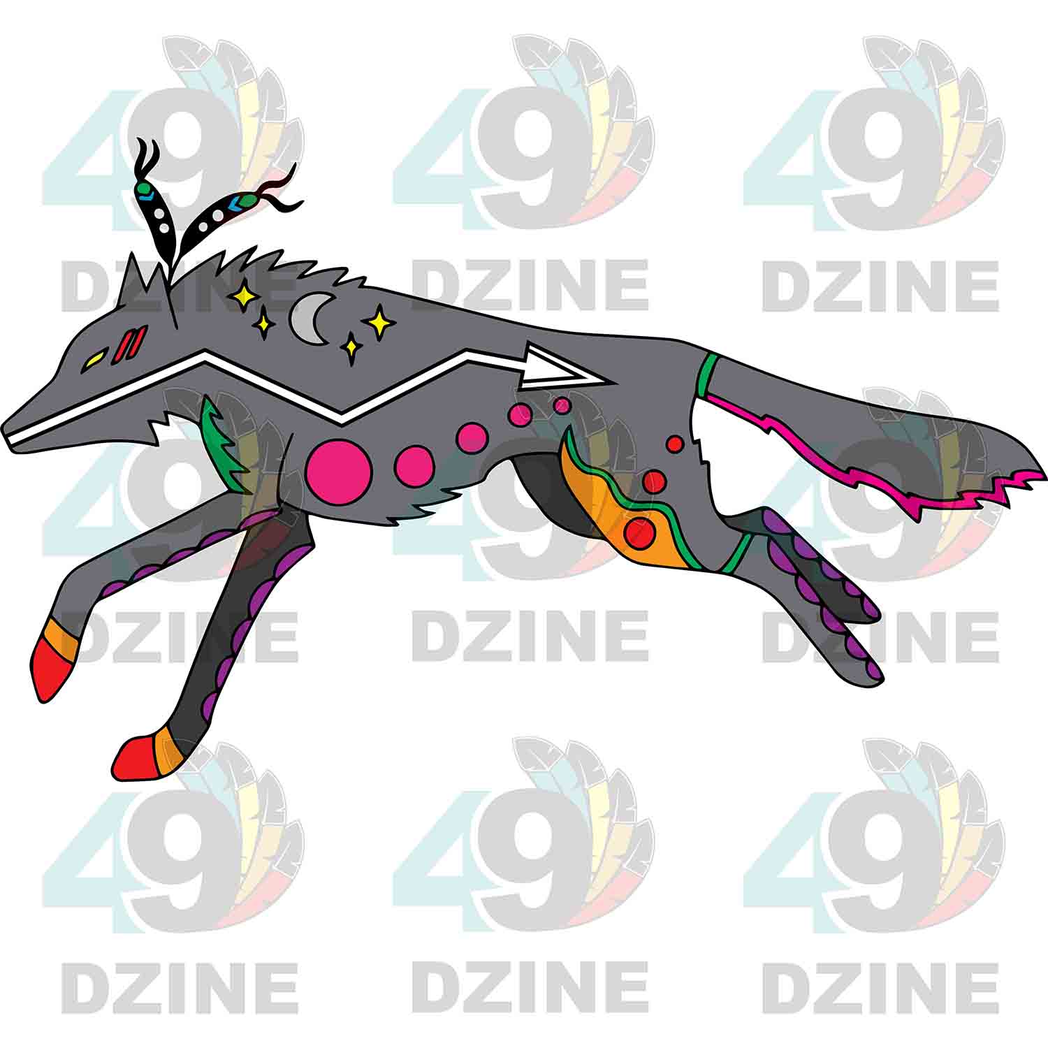 Ledger Wolf Grey Sticker