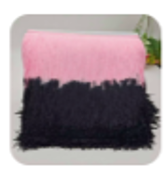 Pale Pink Black Fringe