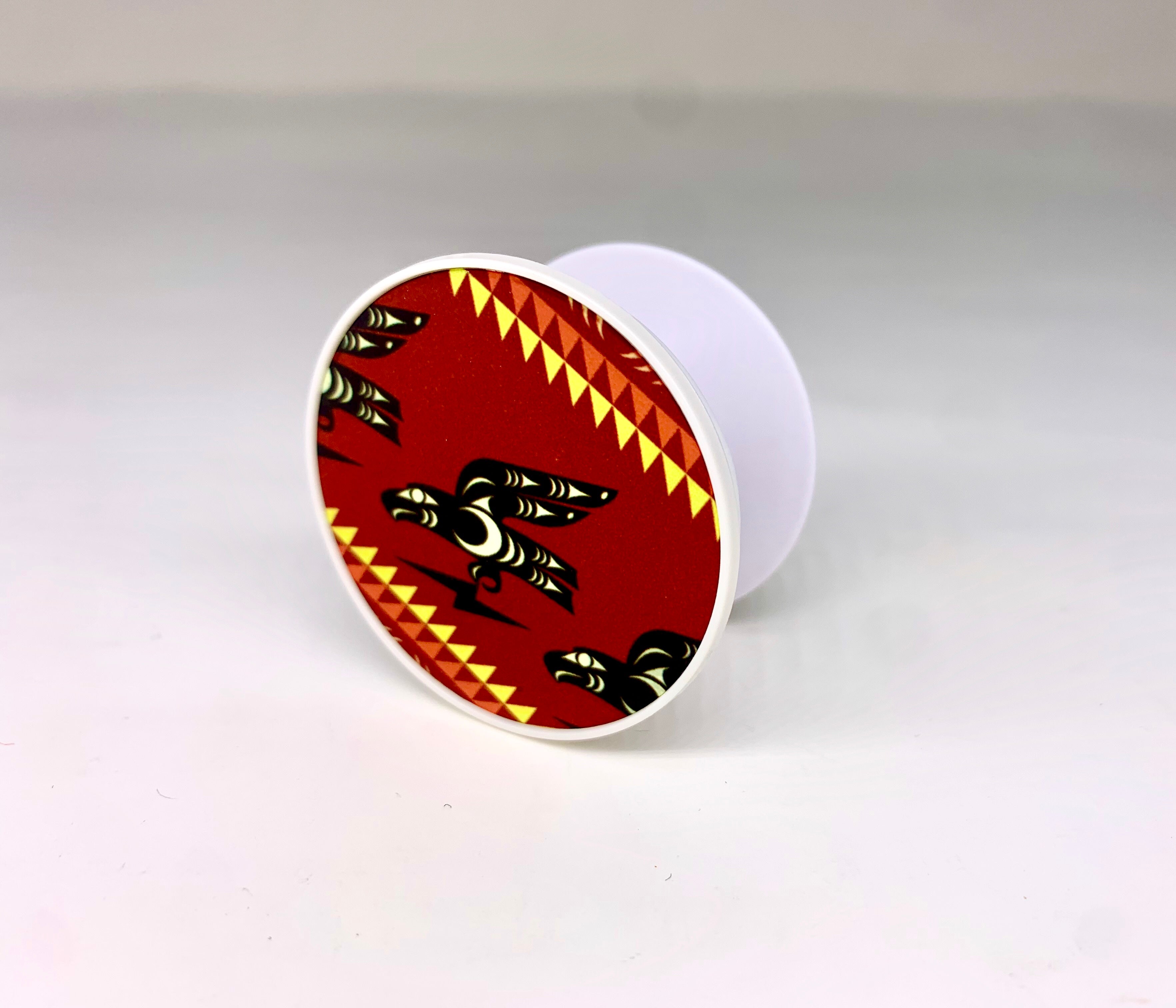 Ovila Mailhot Design Eagle Brings Good Vibes Maroon Red Cell Phone Grip