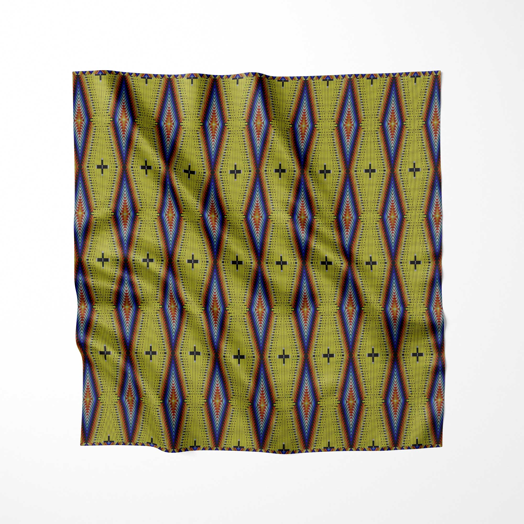 Diamond in the Bluff Yellow Satin Fabric