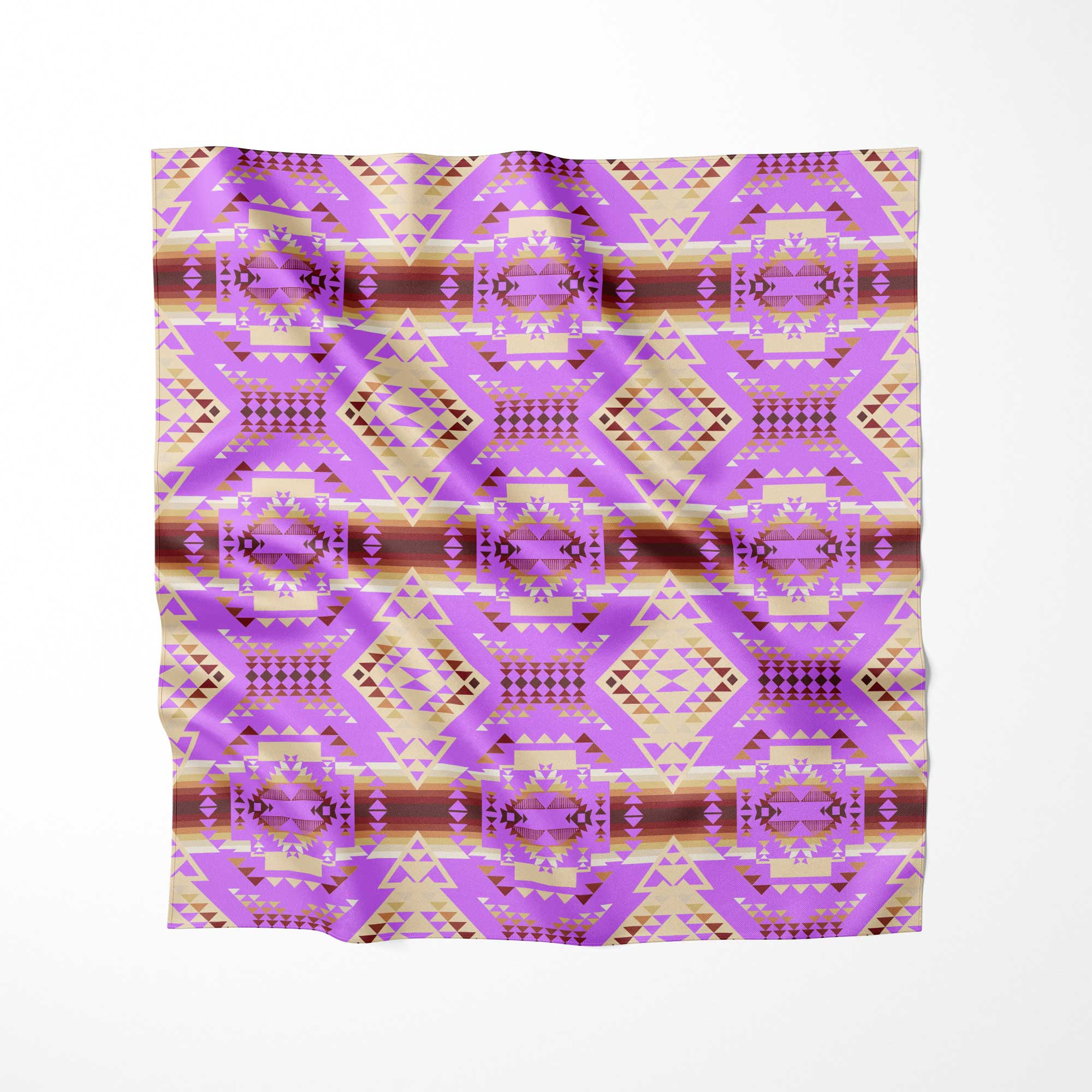 Gathering Earth Lilac Satin Fabric