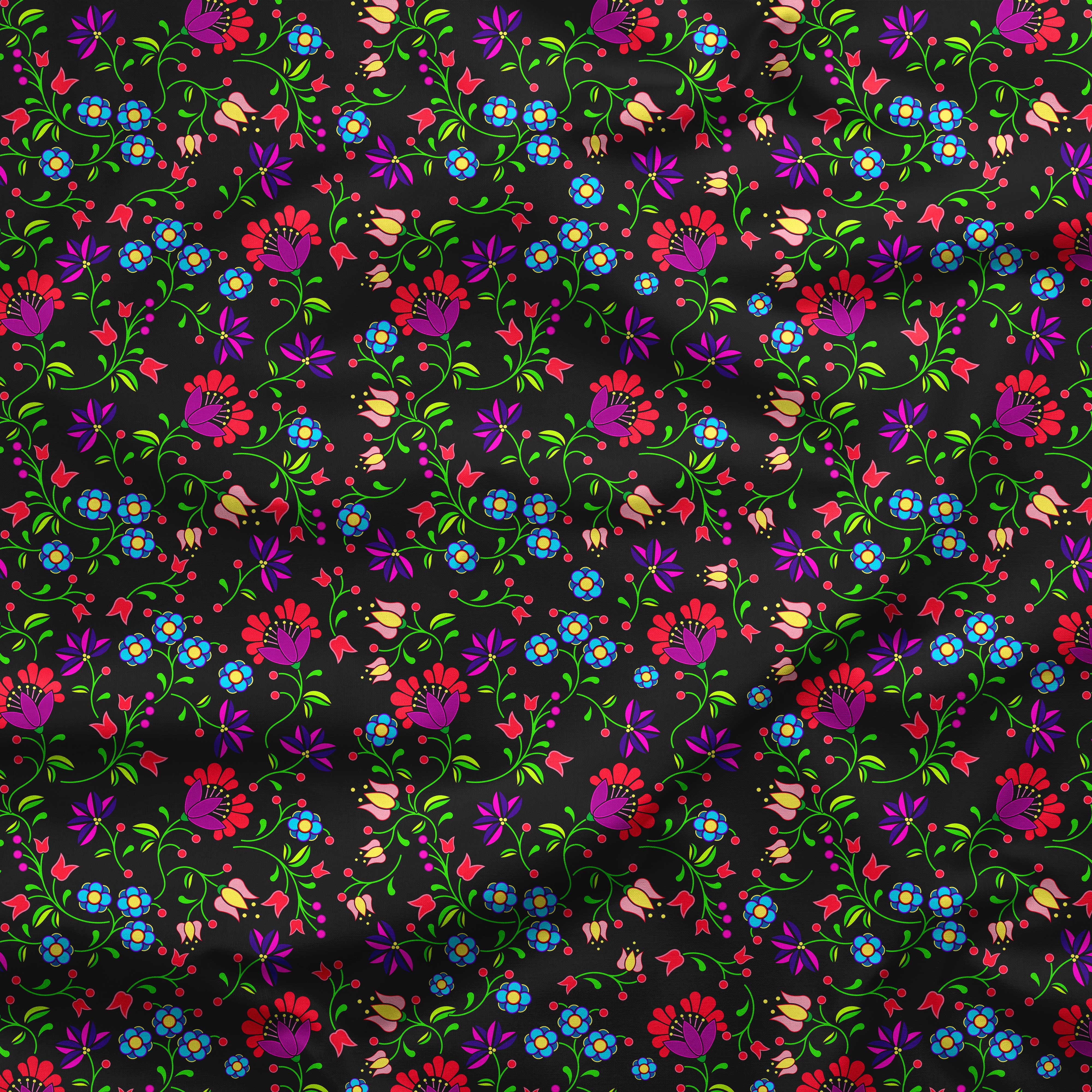 Fleur Indigine Cotton Poplin Fabric By the Yard Fabric NBprintex