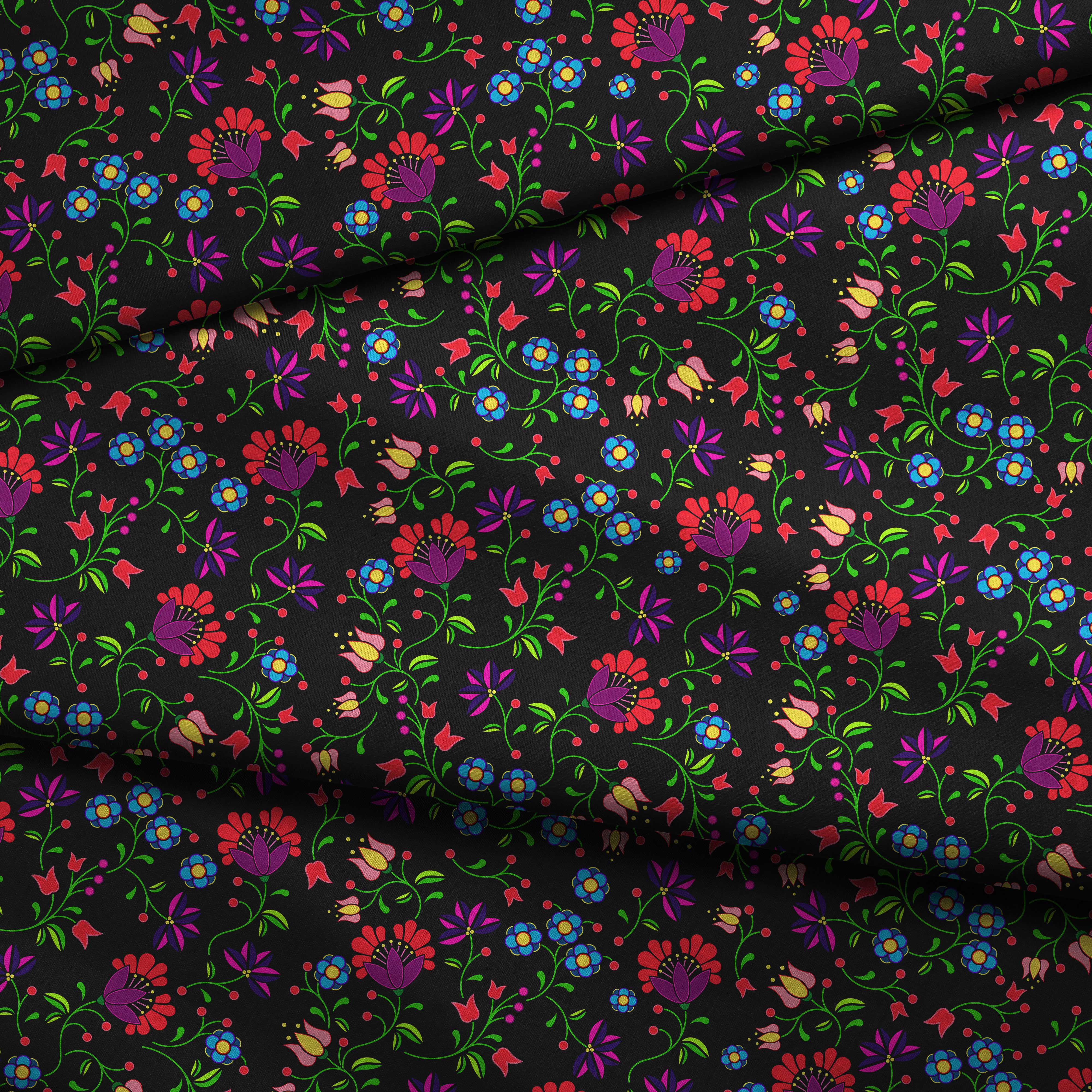 Fleur Indigine Cotton Poplin Fabric By the Yard Fabric NBprintex
