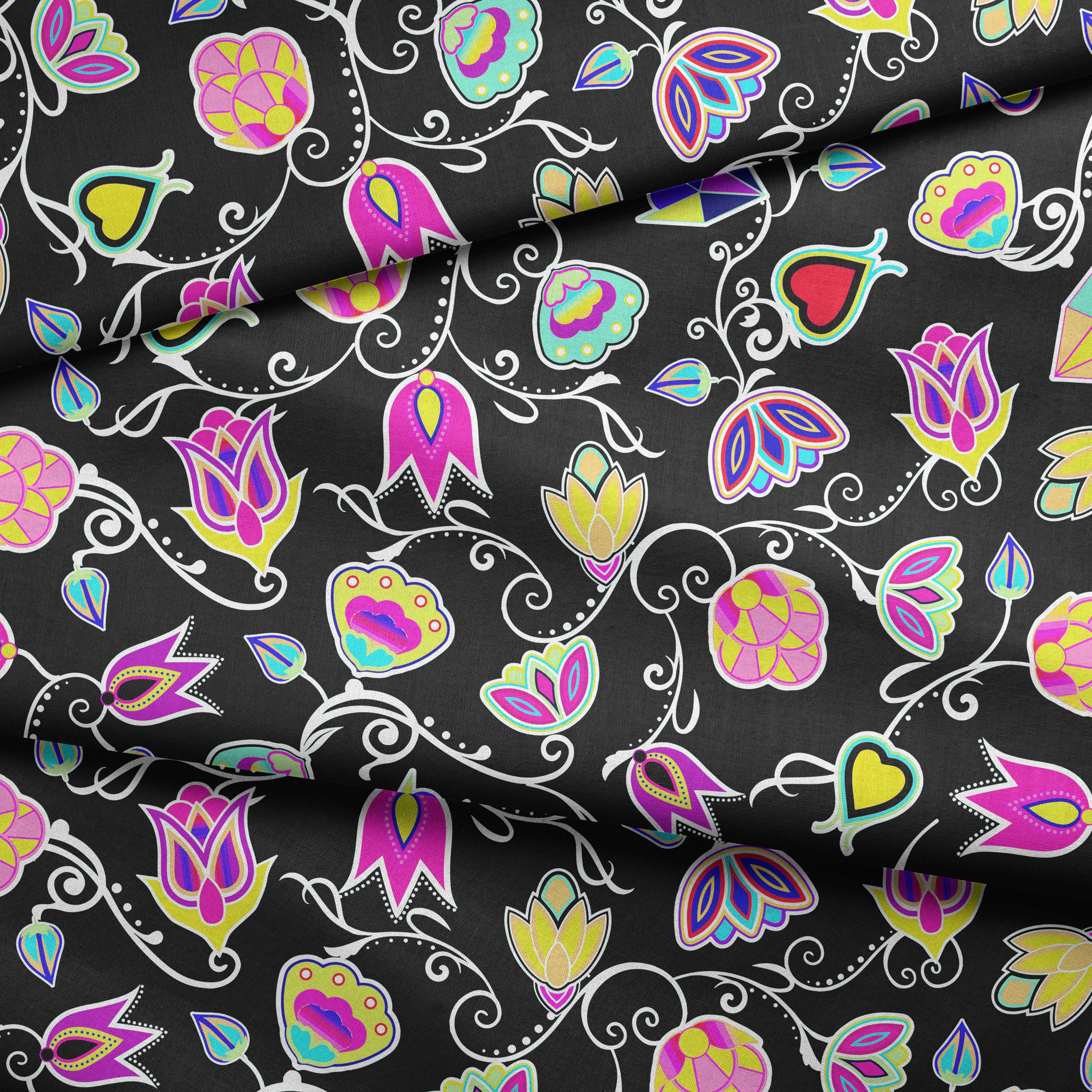 Indigenous Paisley Black Fabric by the Yard 49 Dzine