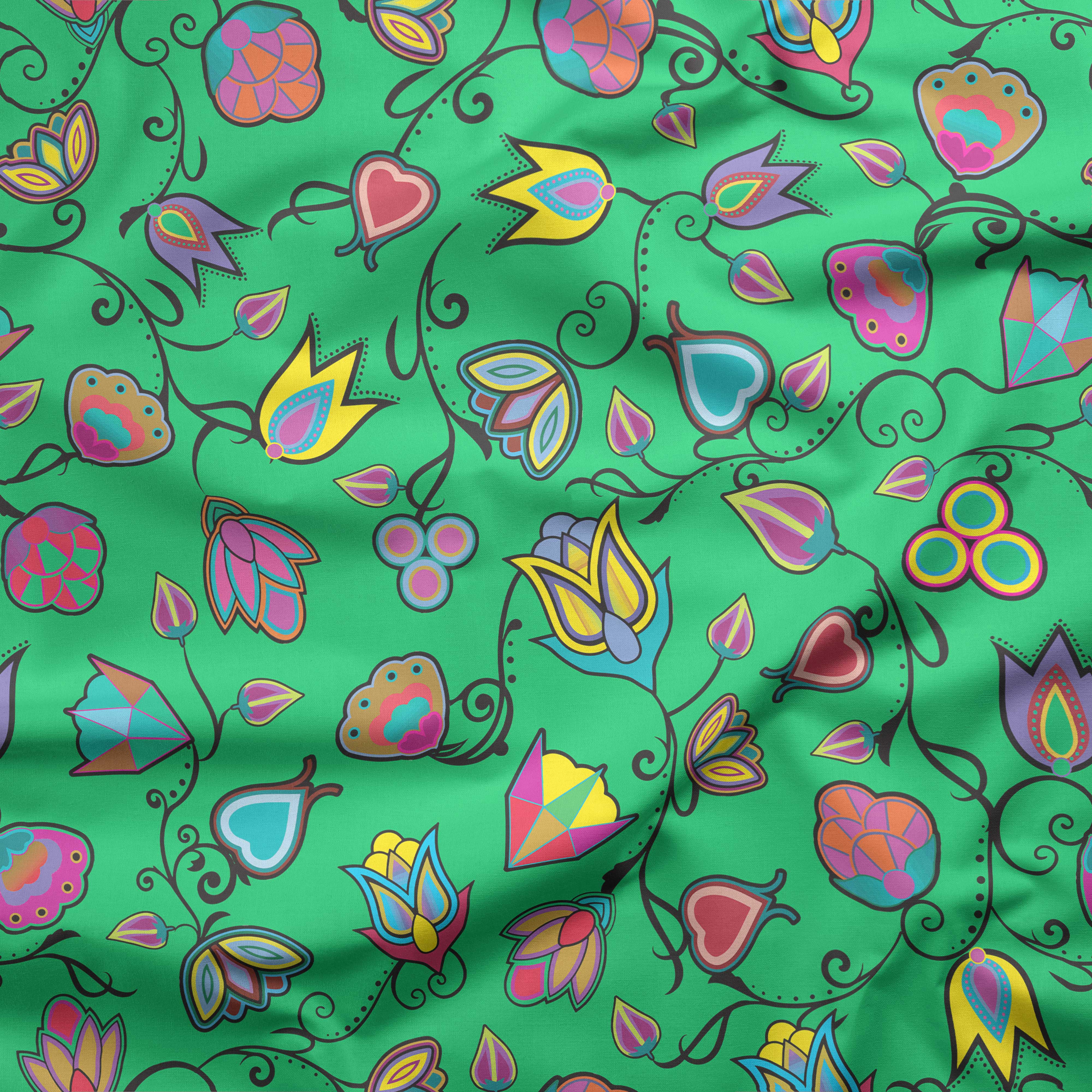 Indigenous Paisley Green Fabric by the Yard 49 Dzine