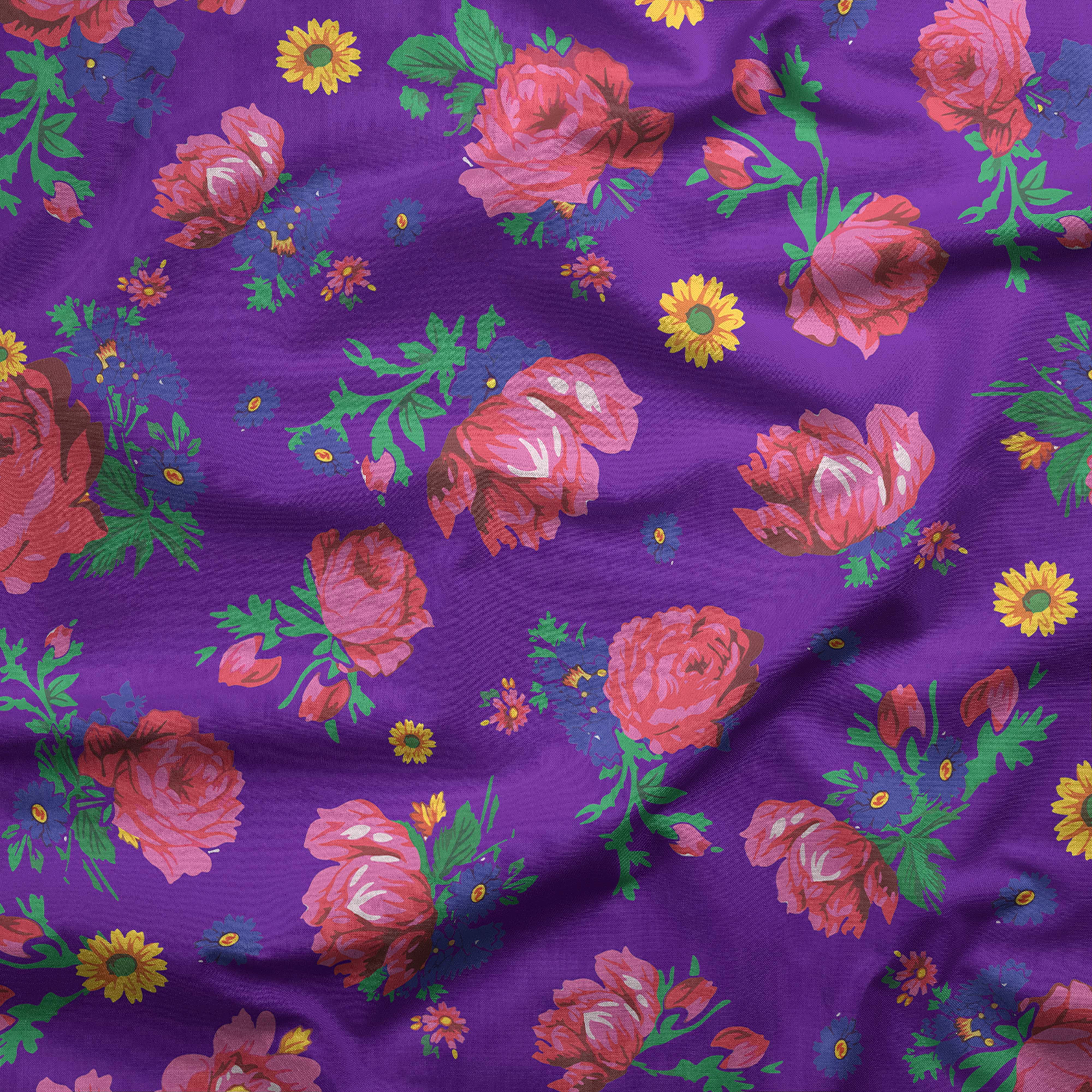 Kokum Ceremony Lavender Fabric by the Yard 49 Dzine