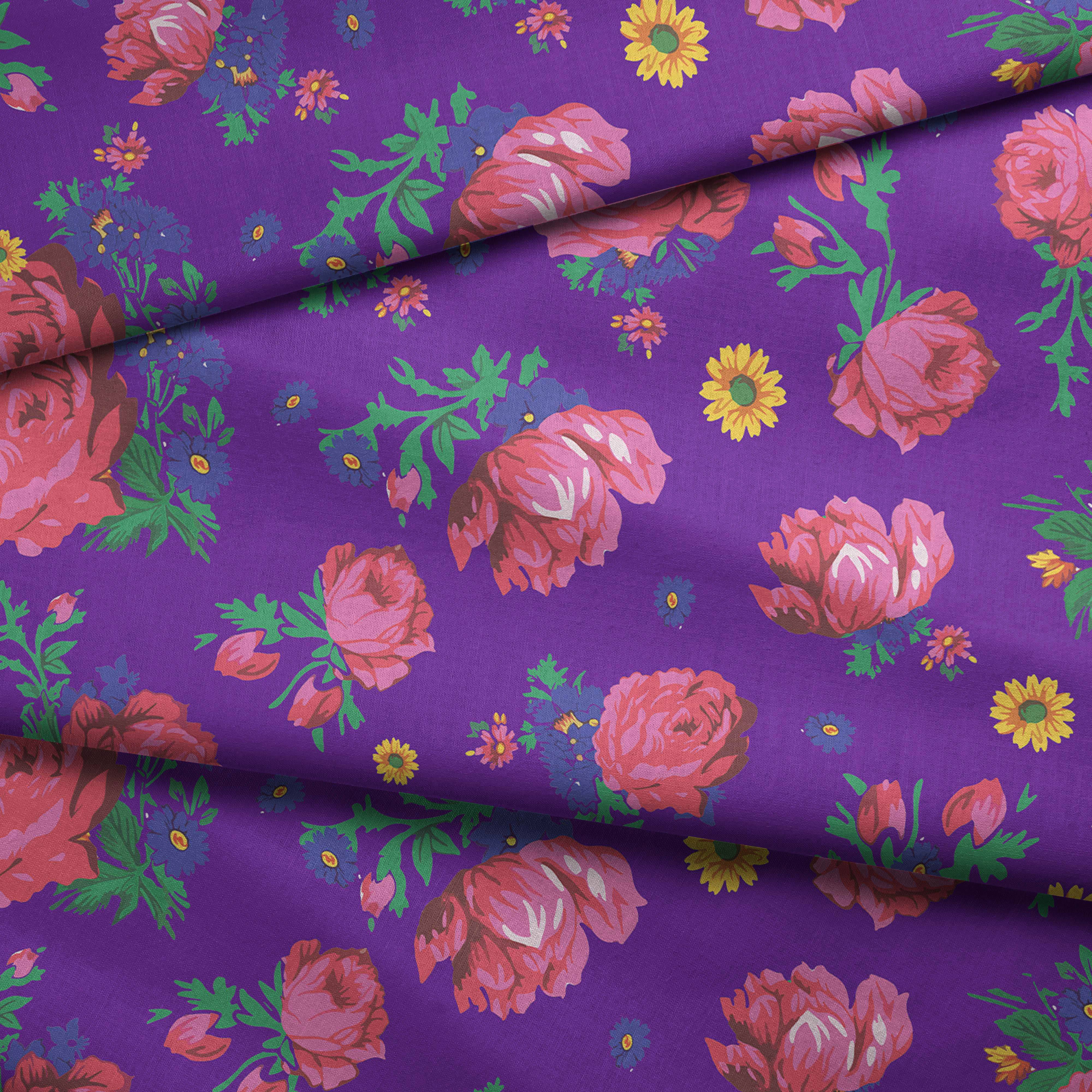 Kokum Ceremony Lavender Fabric by the Yard 49 Dzine