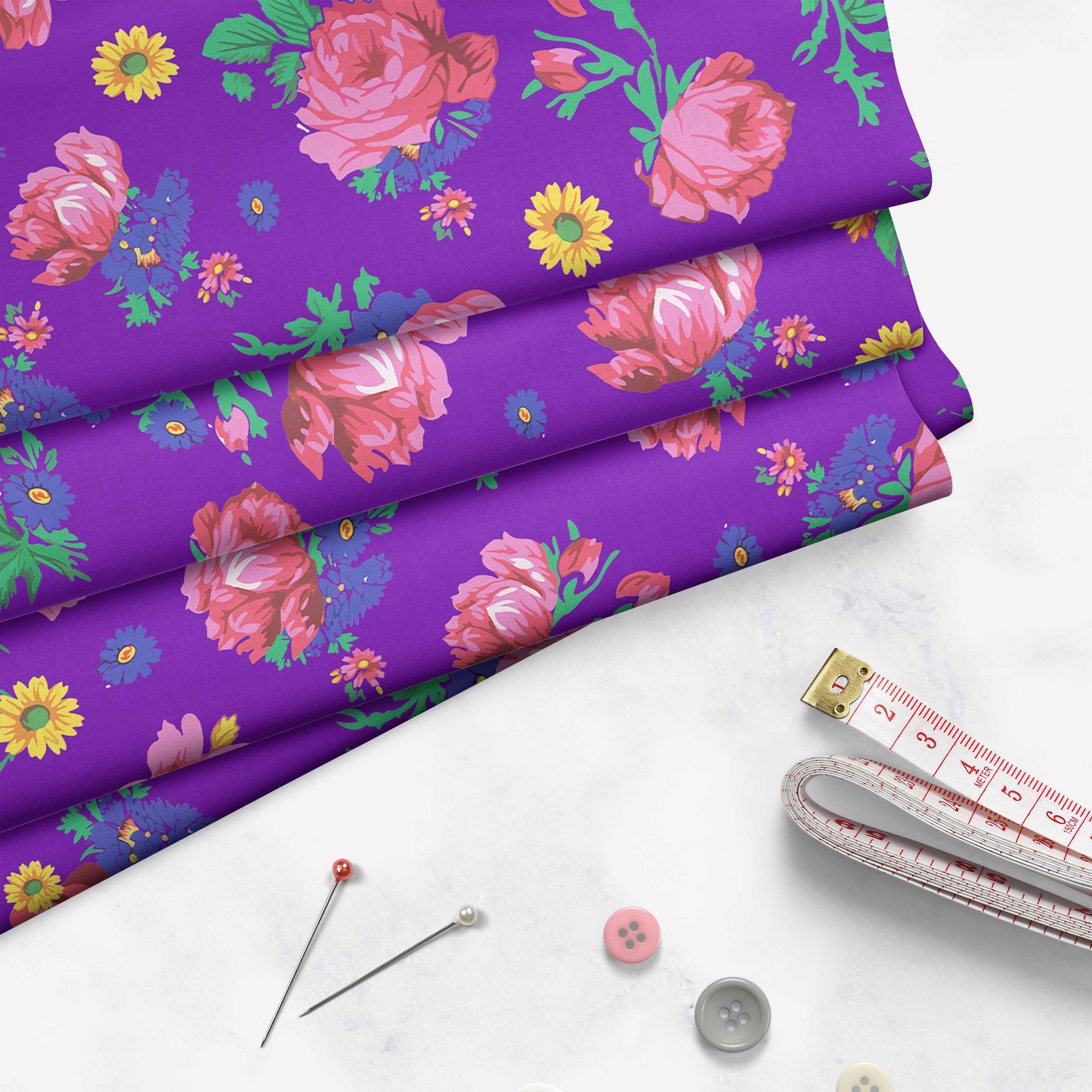 Kokum Ceremony Lavender Fabric by the Yard 49 Dzine