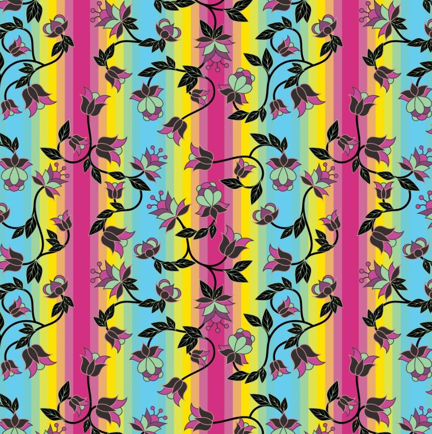 Powwow Carnival Cotton Poplin Fabric By the Yard Fabric NBprintex