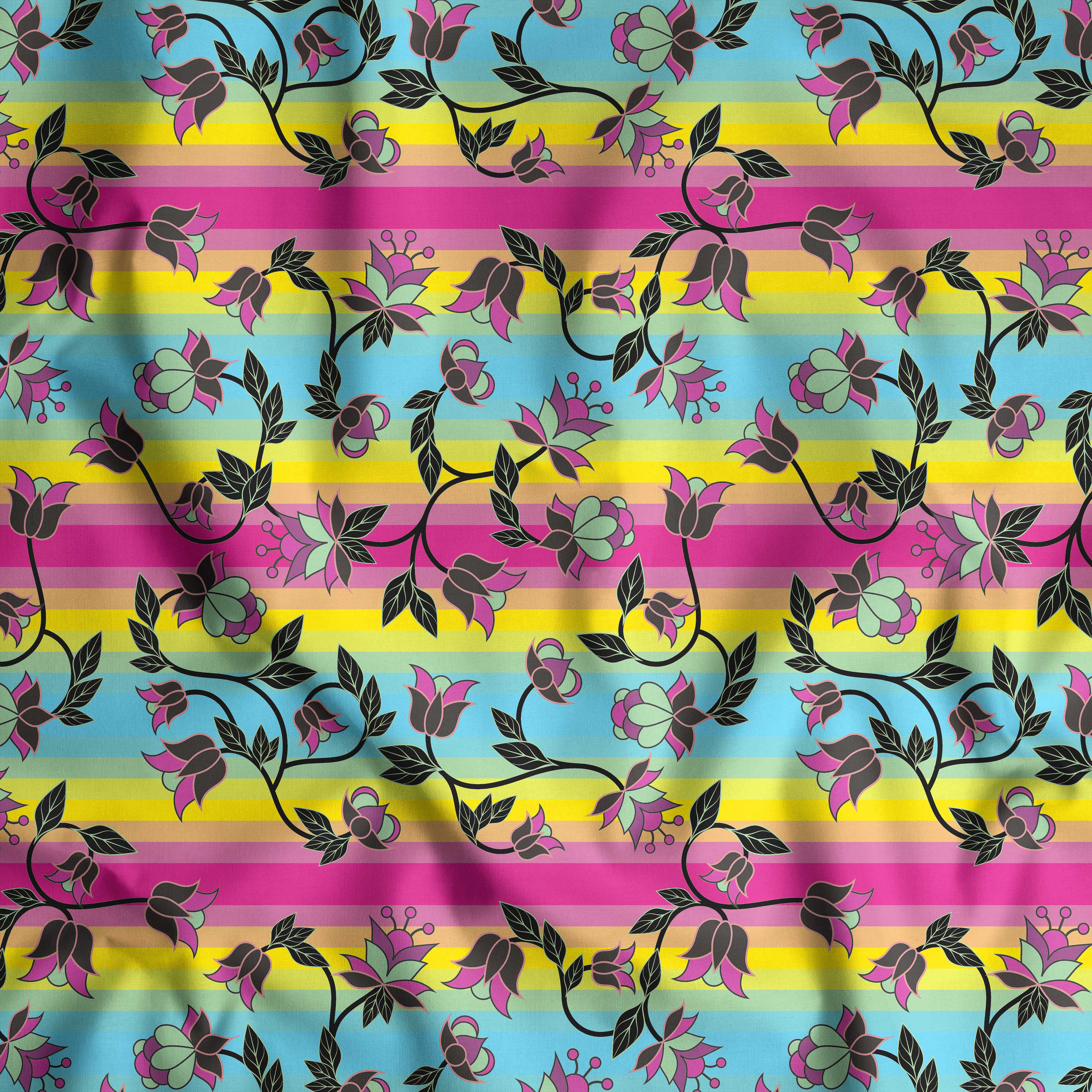 Powwow Carnival Cotton Poplin Fabric By the Yard Fabric NBprintex