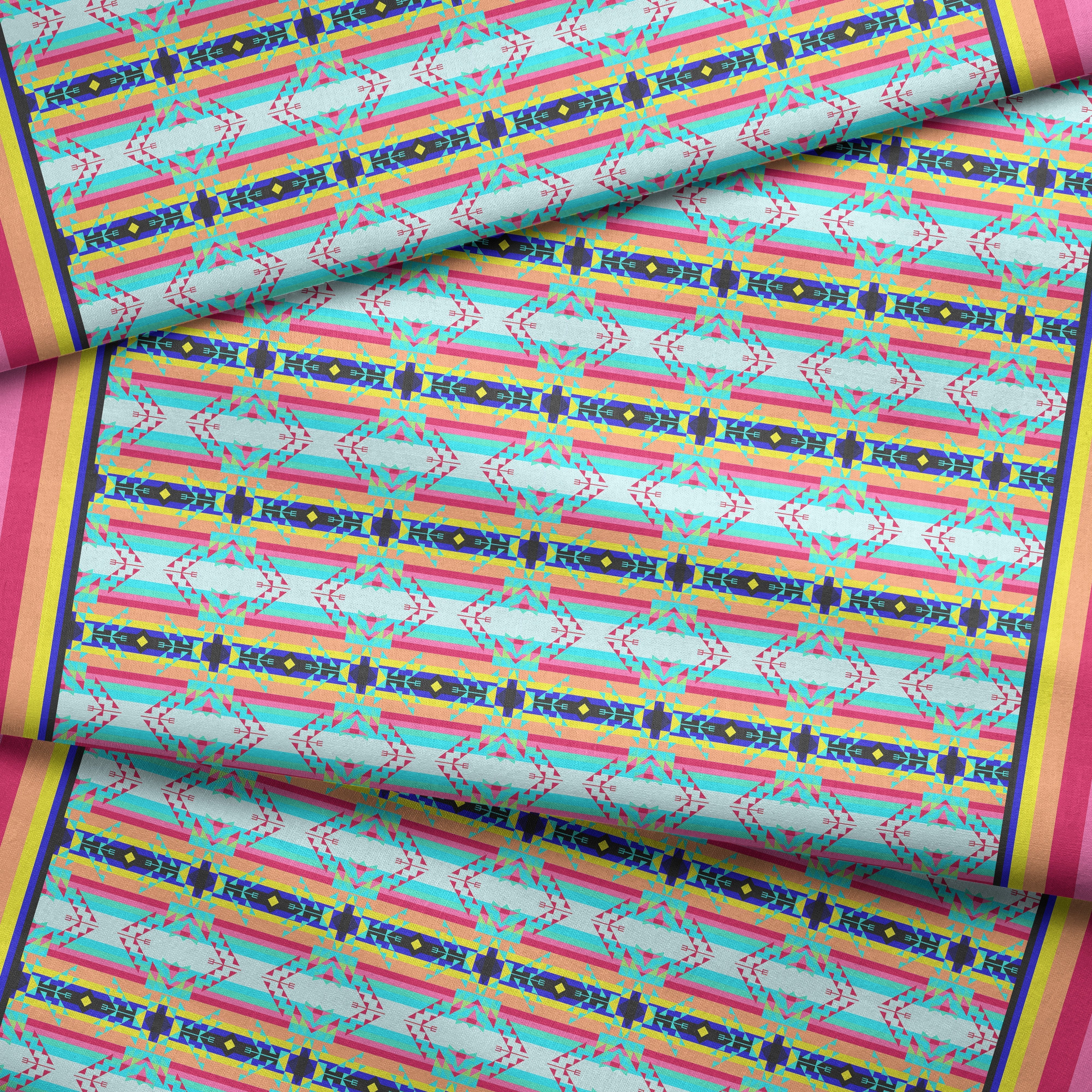 Sacred Spring Cotton Poplin Fabric By the Yard Fabric NBprintex