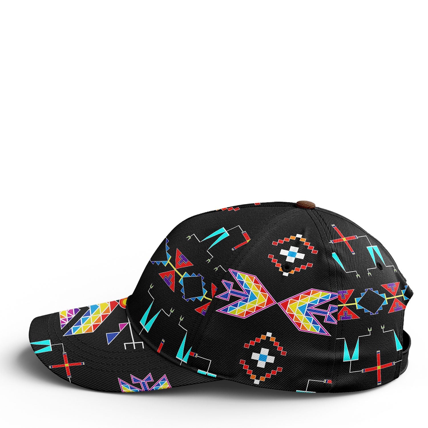 Rainy Chief Rainbow Black Snapback Hat