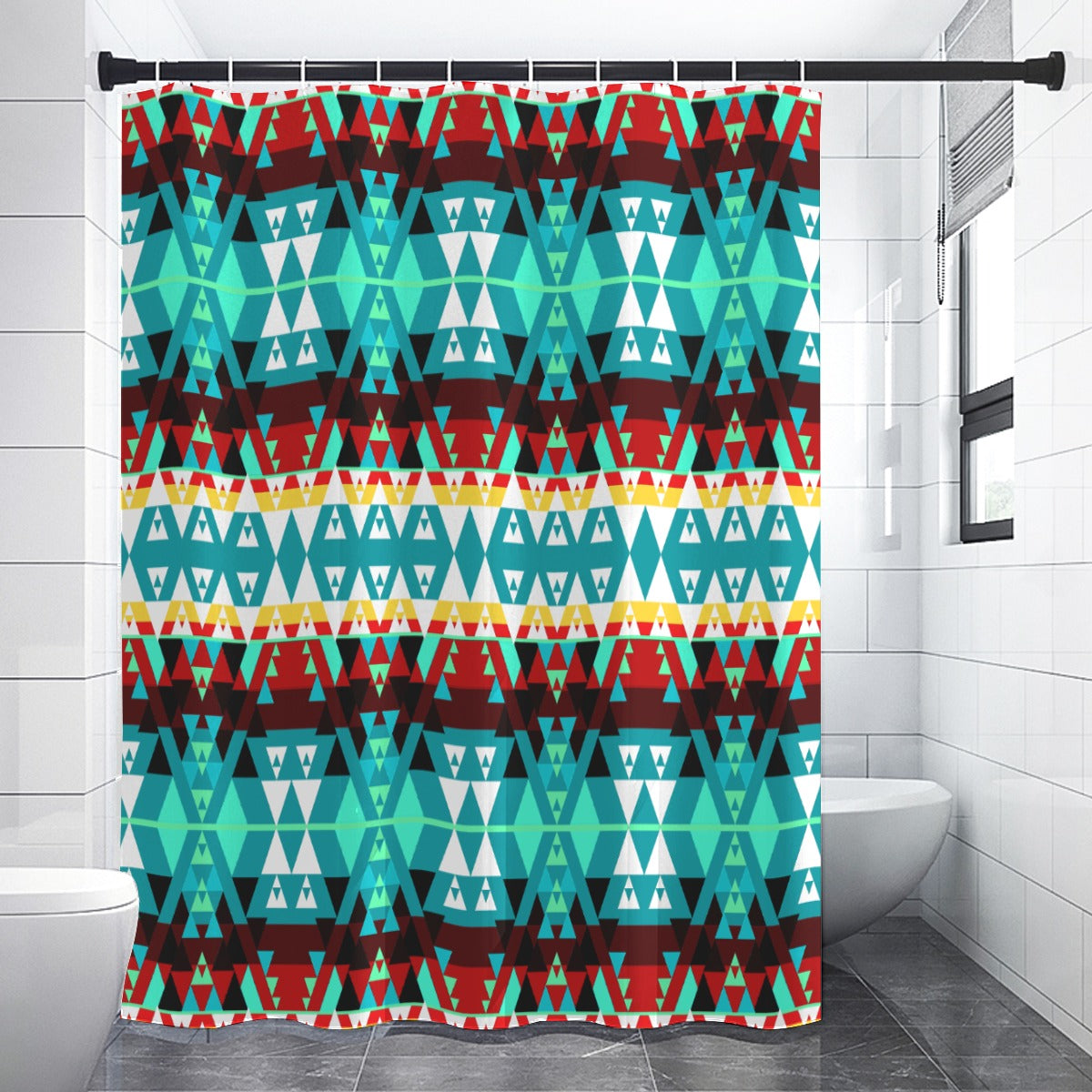 Writing On Stone Wheel Shower Curtain (59 inch x 71 inch)