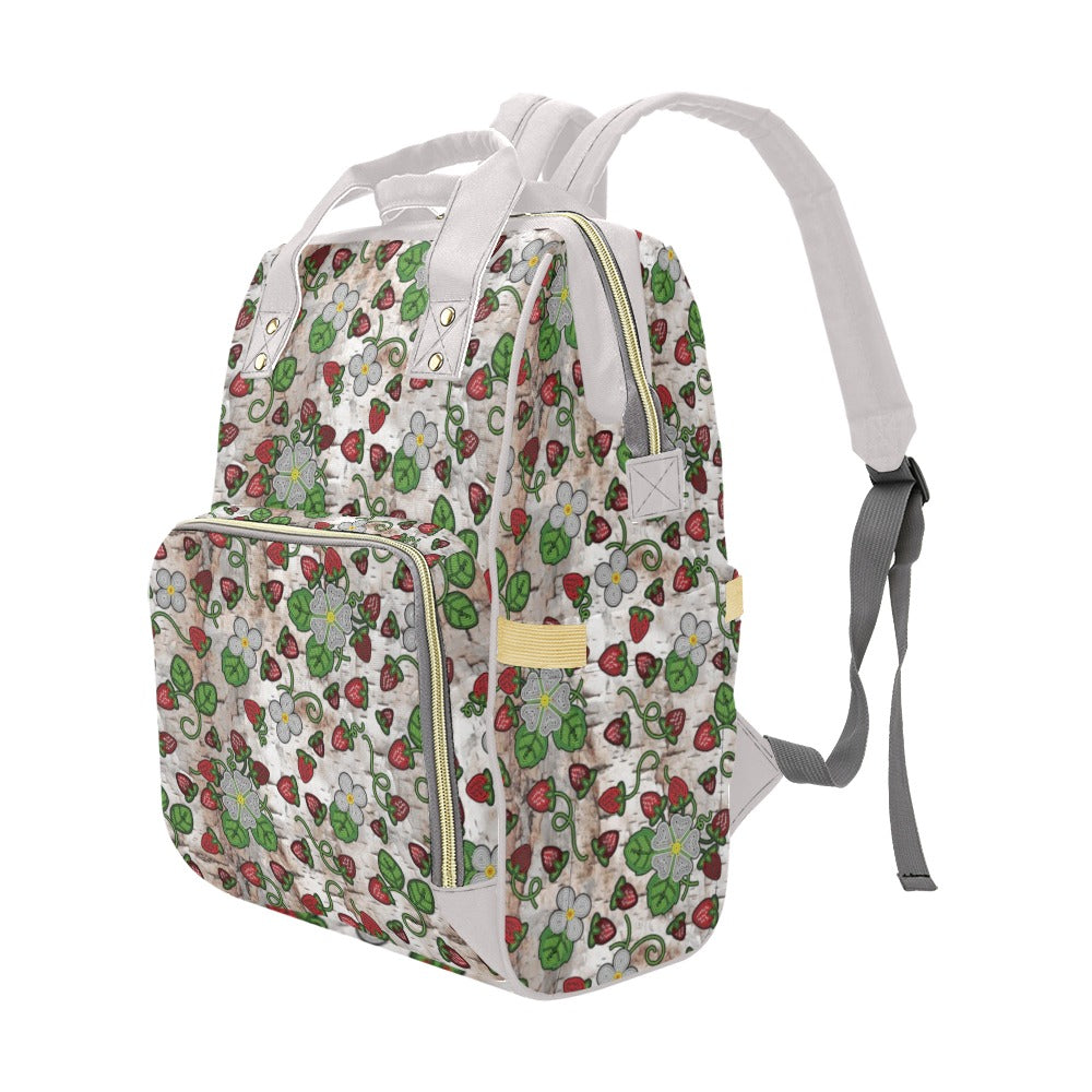 Strawberry Dreams Br Bark Multi-Function Diaper Backpack/Diaper Bag