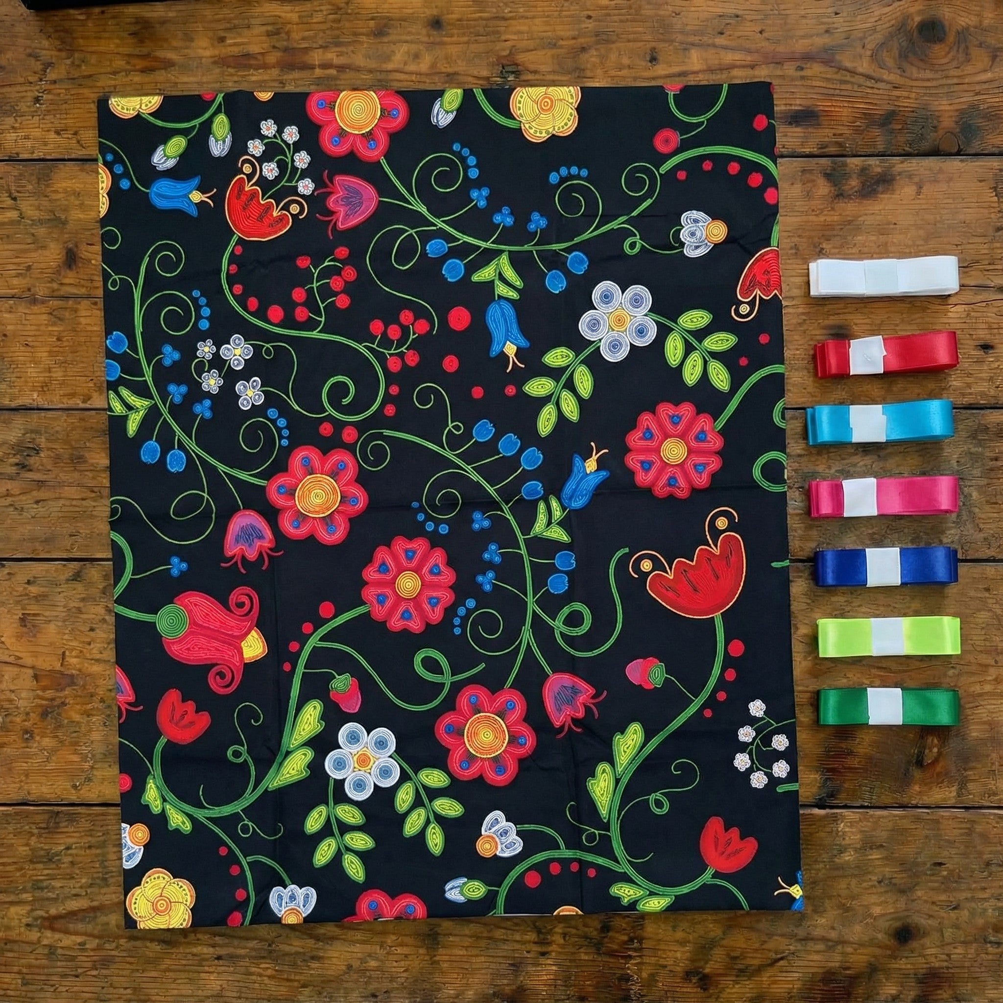 Ribbon Skirt Kit - Nipin Blossom Midnight