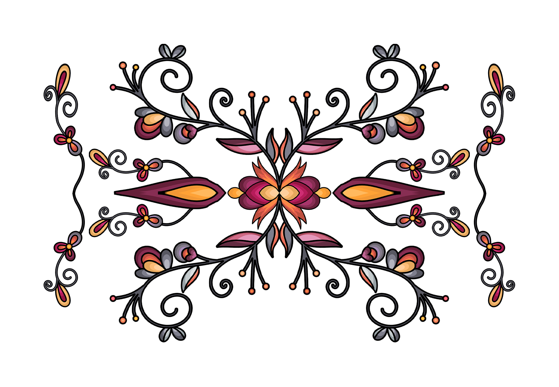 Geometric & Floral UV Sticker