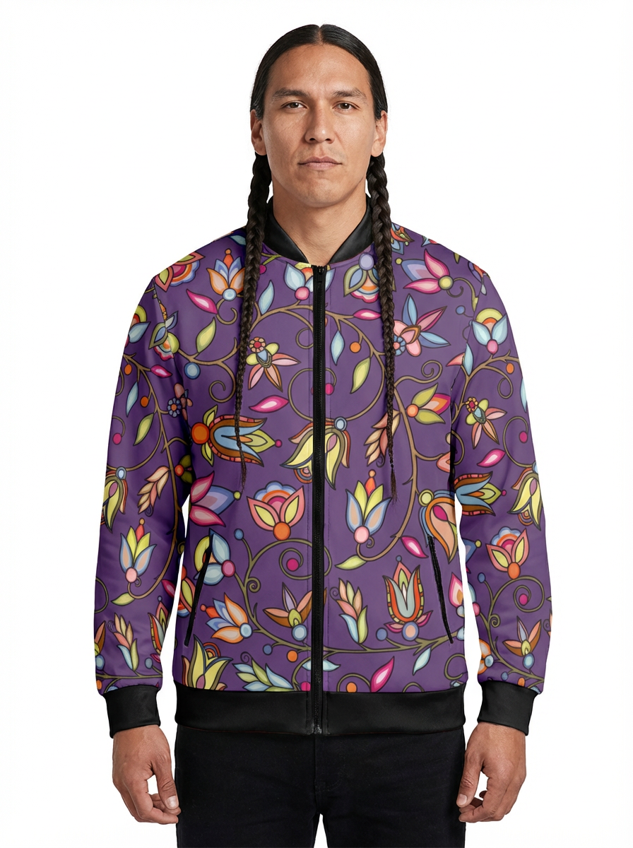 Buffalo Bloom Nightcloud Zippered Collared Lightweight Jacket