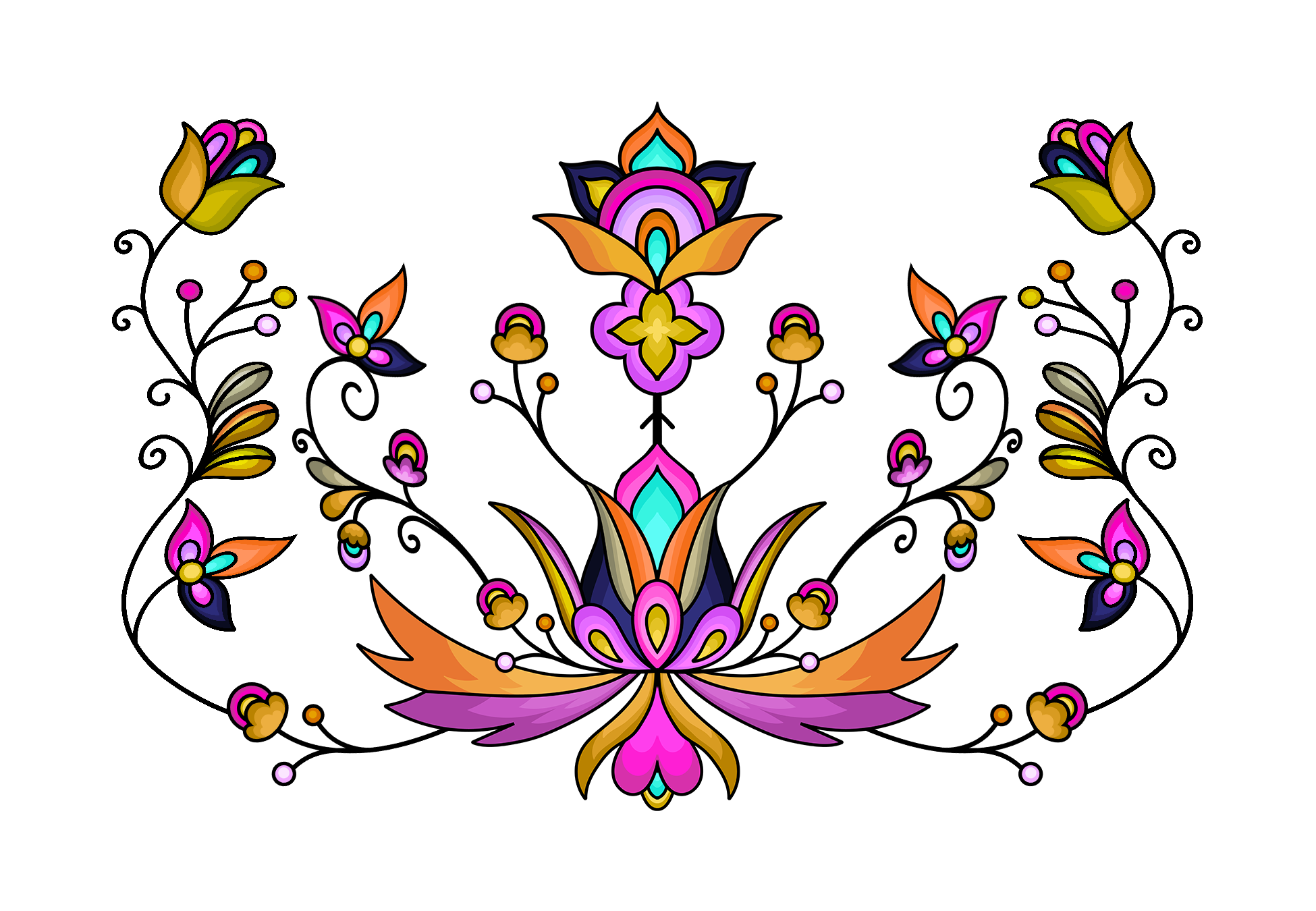 Geometric & Floral UV Sticker