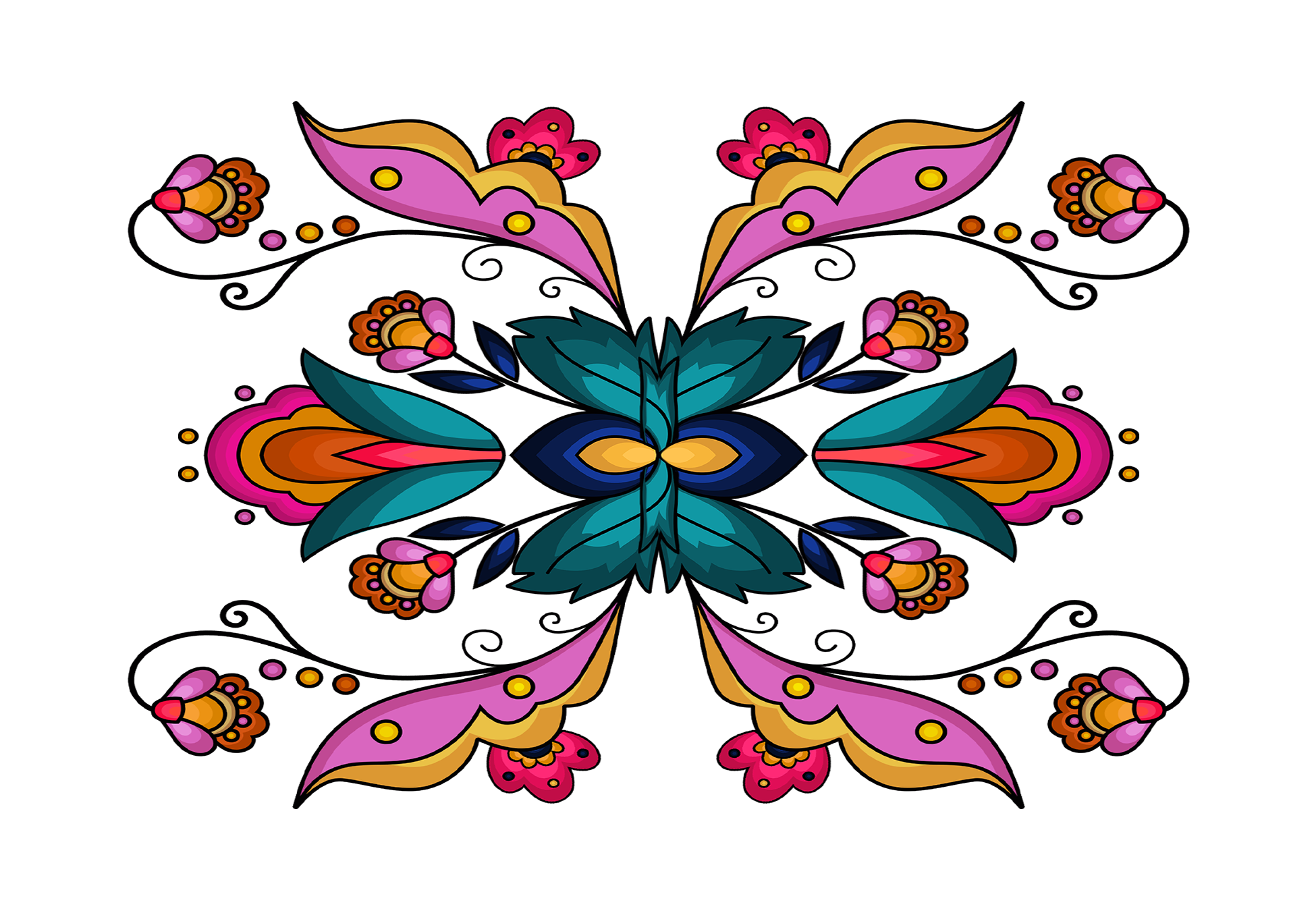 Geometric & Floral UV Sticker