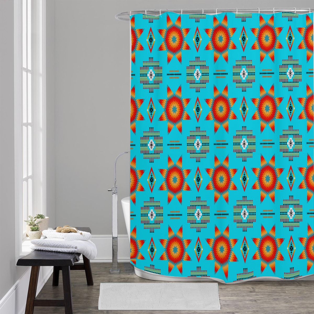 Rising Star Harvest Moon Shower Curtain (59 inch x 71 inch)