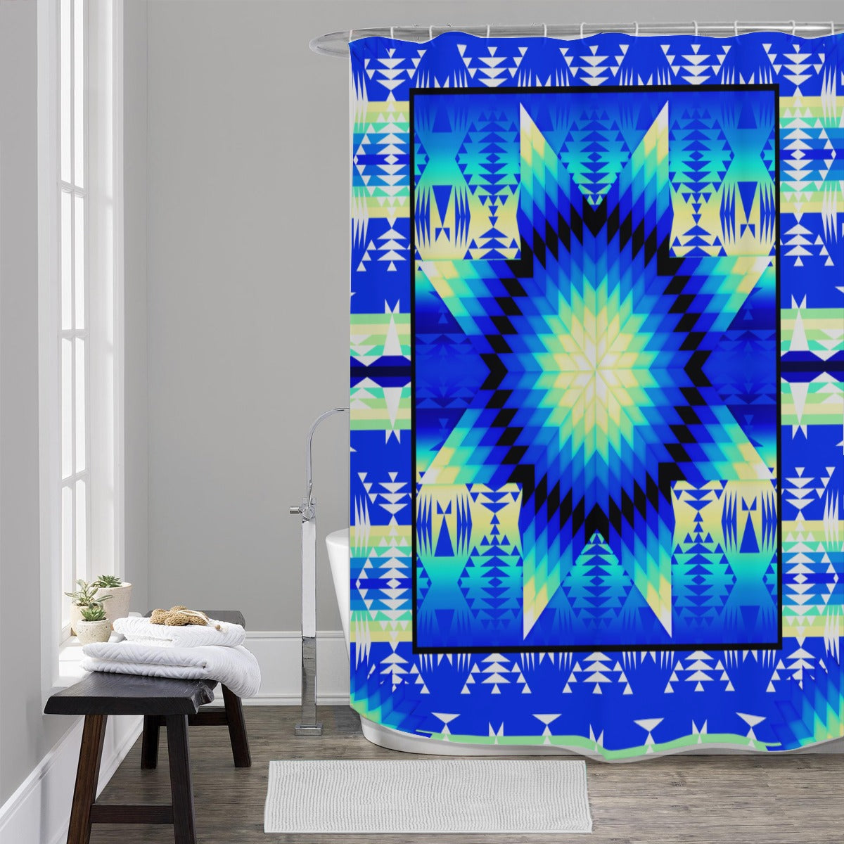 Blue Ridge Star Shower Curtain (59 inch x 71 inch)