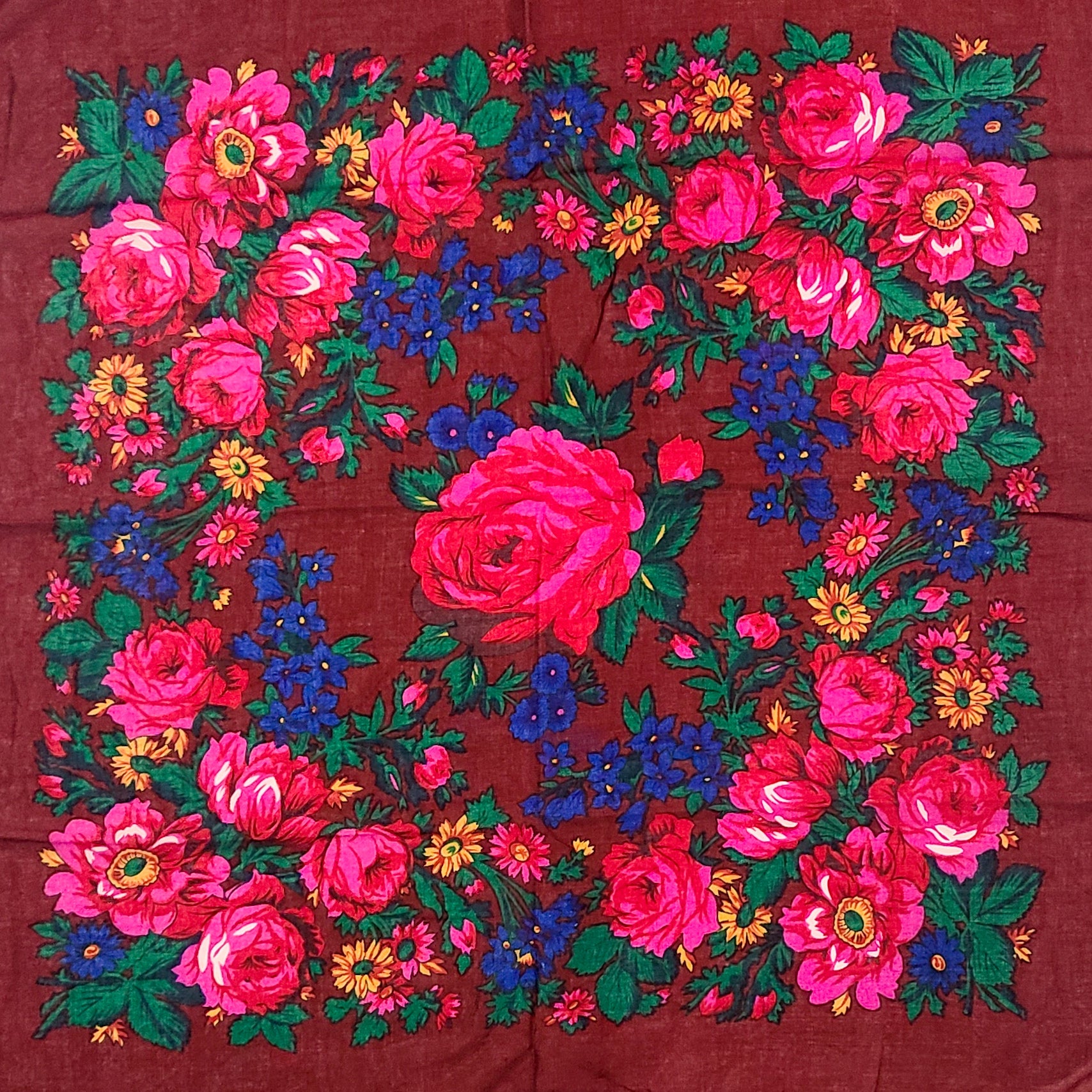 Kokum Scarf - Rust 44 inch x 44 inch